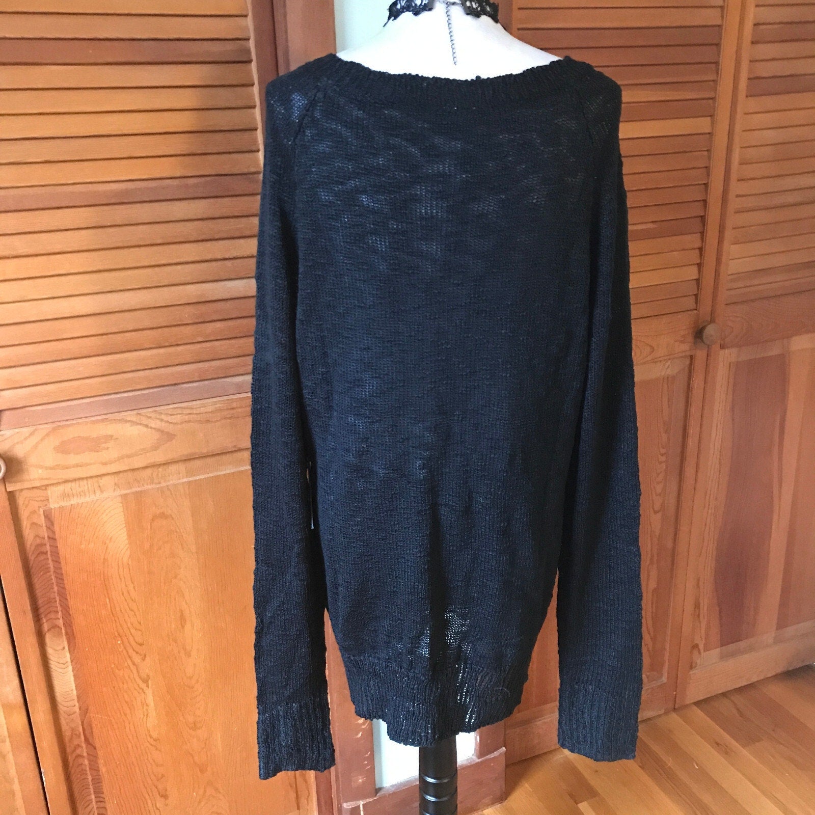 Lip Service Widow Goth Punk Industrial Black Zip Up Front Cardigan Sweater 2XL