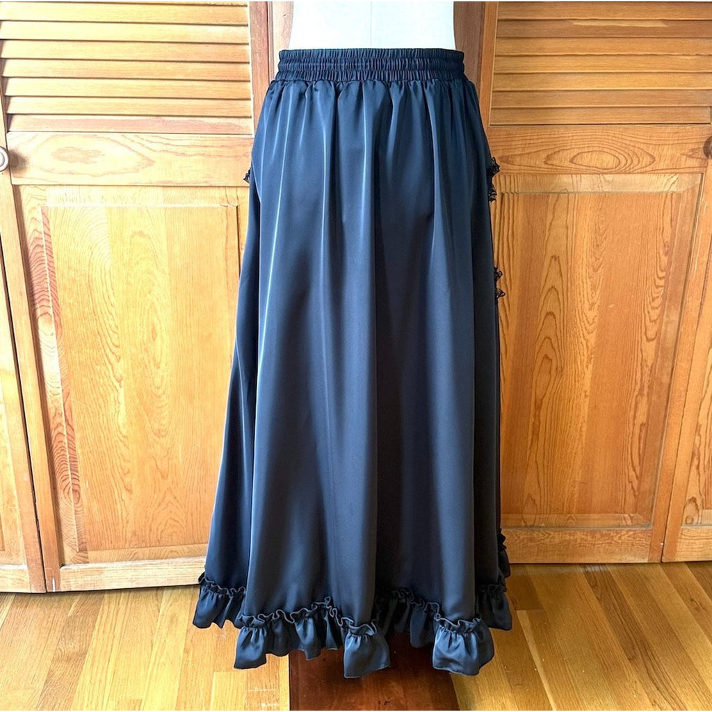 Dark in Love Gothic Victorian Vampire Vkei Black Lace & Ruffle Skirt M-XL