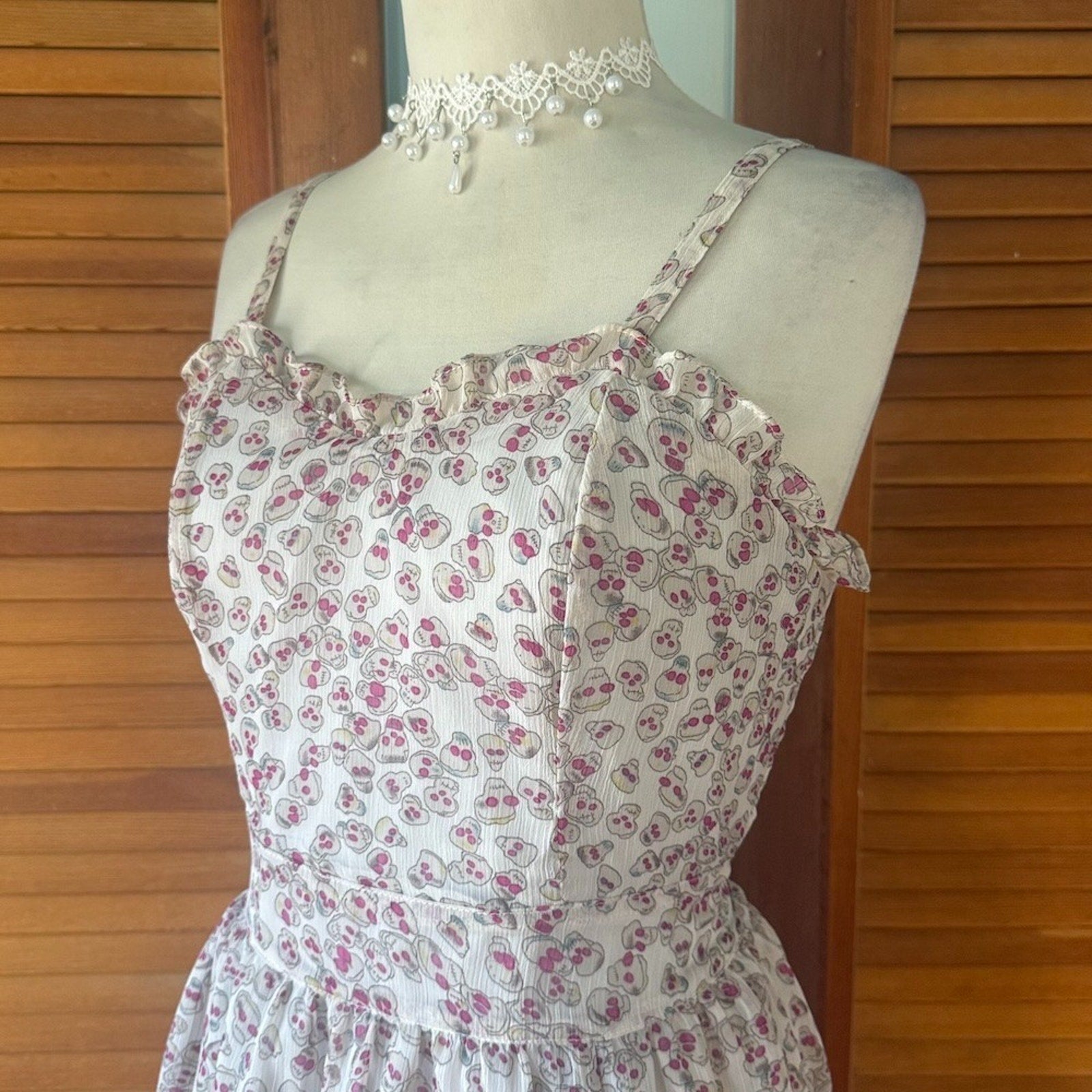 Punk Goth Emo Dollcore Lolita Tripp NYC Zombie Skull Summer Dress M-L