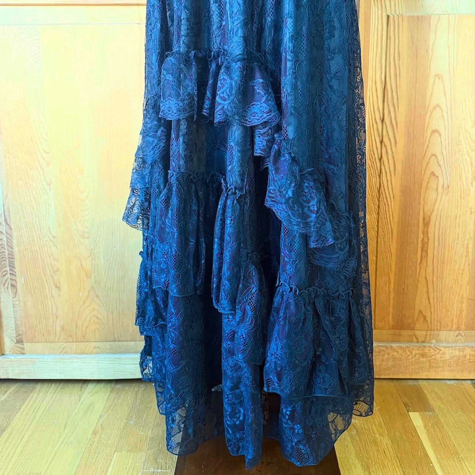 Dark in Love Gothic Victorian Vampire Vkei Black Lace & Ruffle Skirt XS-XL