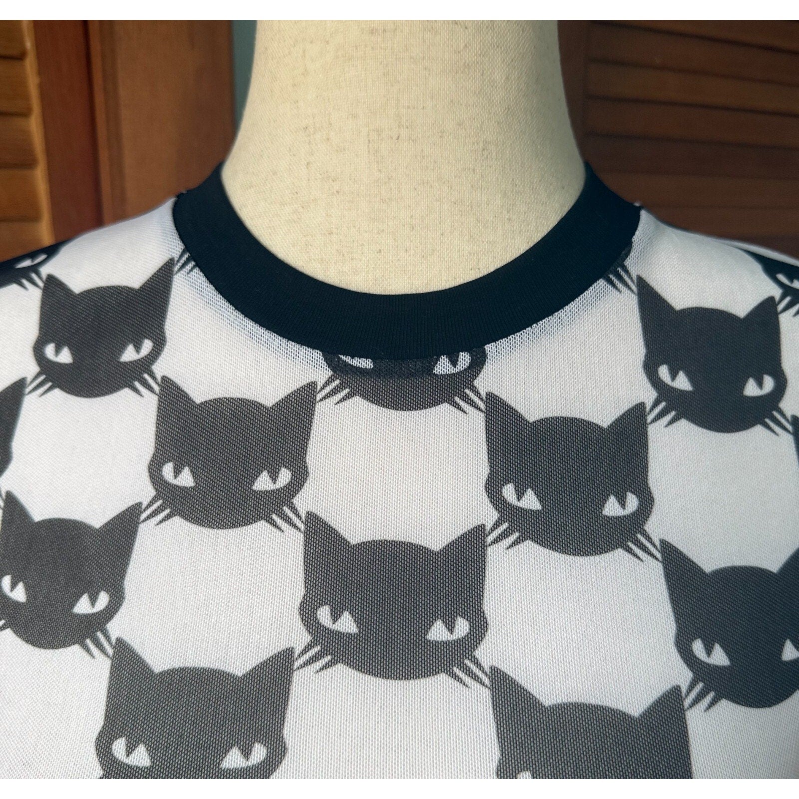Dolls Kill x Emily Strange Punk Goth Lolita EGL Kawaii Black Kitty Cat Top 2XL