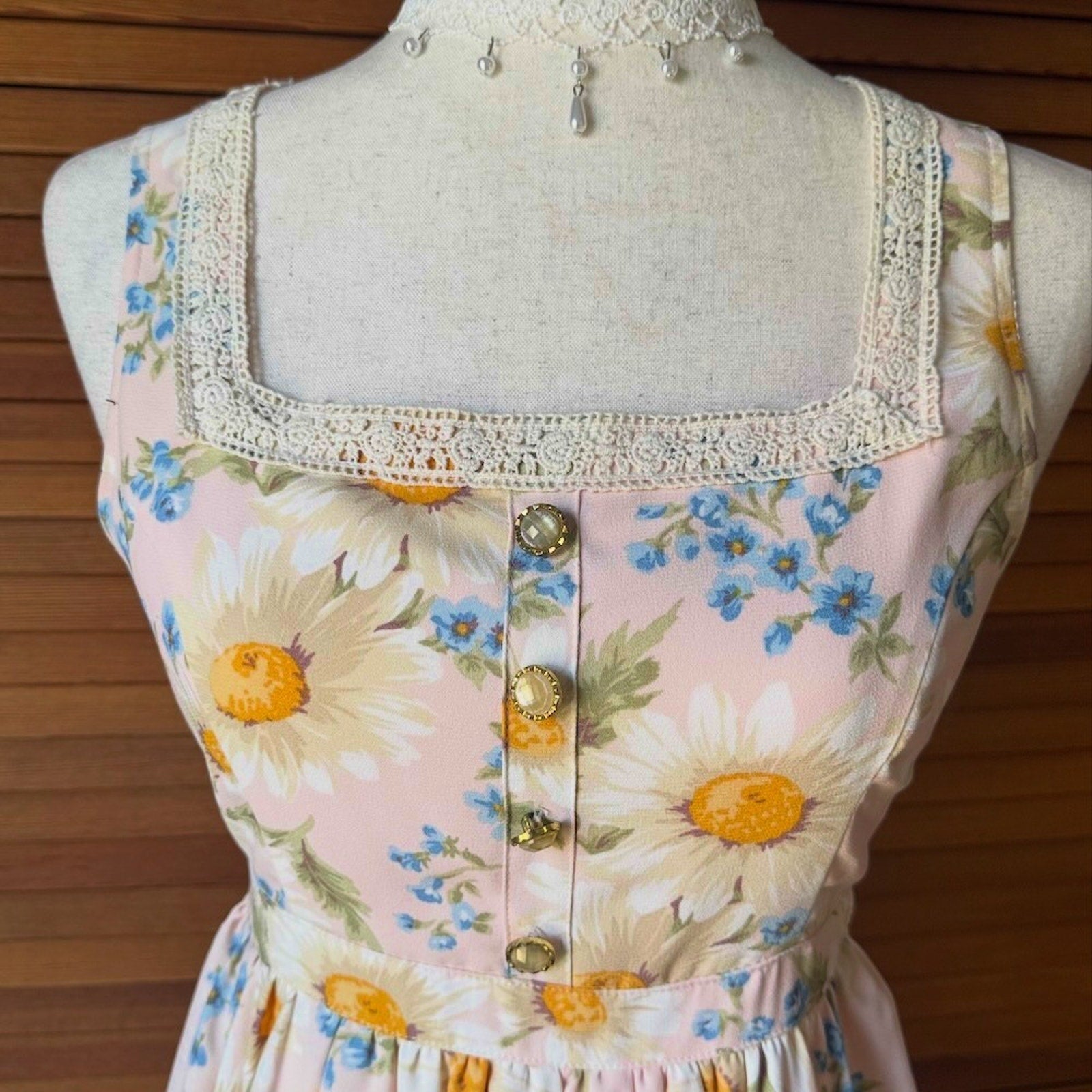 Liz Lisa J-fashion Jirai Kei Gyaru Harajuku Pink Daisies Summer Dress XS