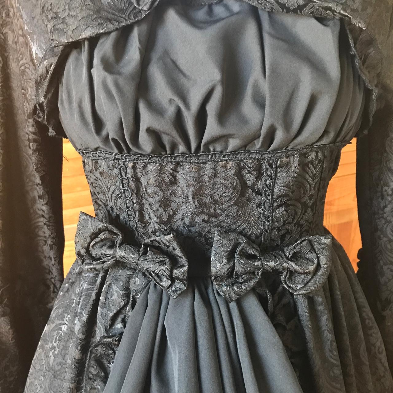 Dark Marie Antoinette Gothic Lolita Victorian Cosplay Gown w/ Bows