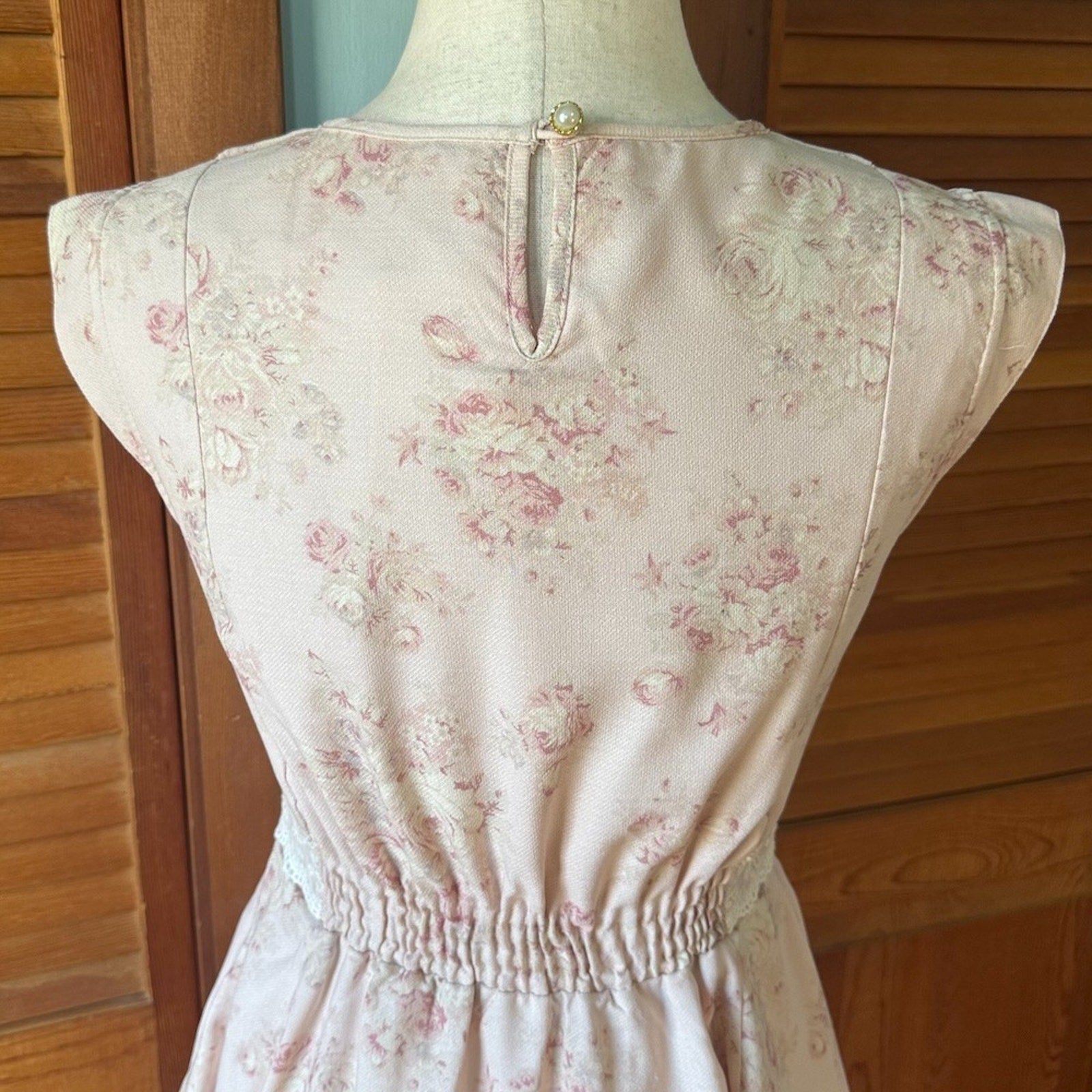 Liz Lisa J-fashion Gyaru Himekaji Light Pink Rose White Lace Summer Dress S