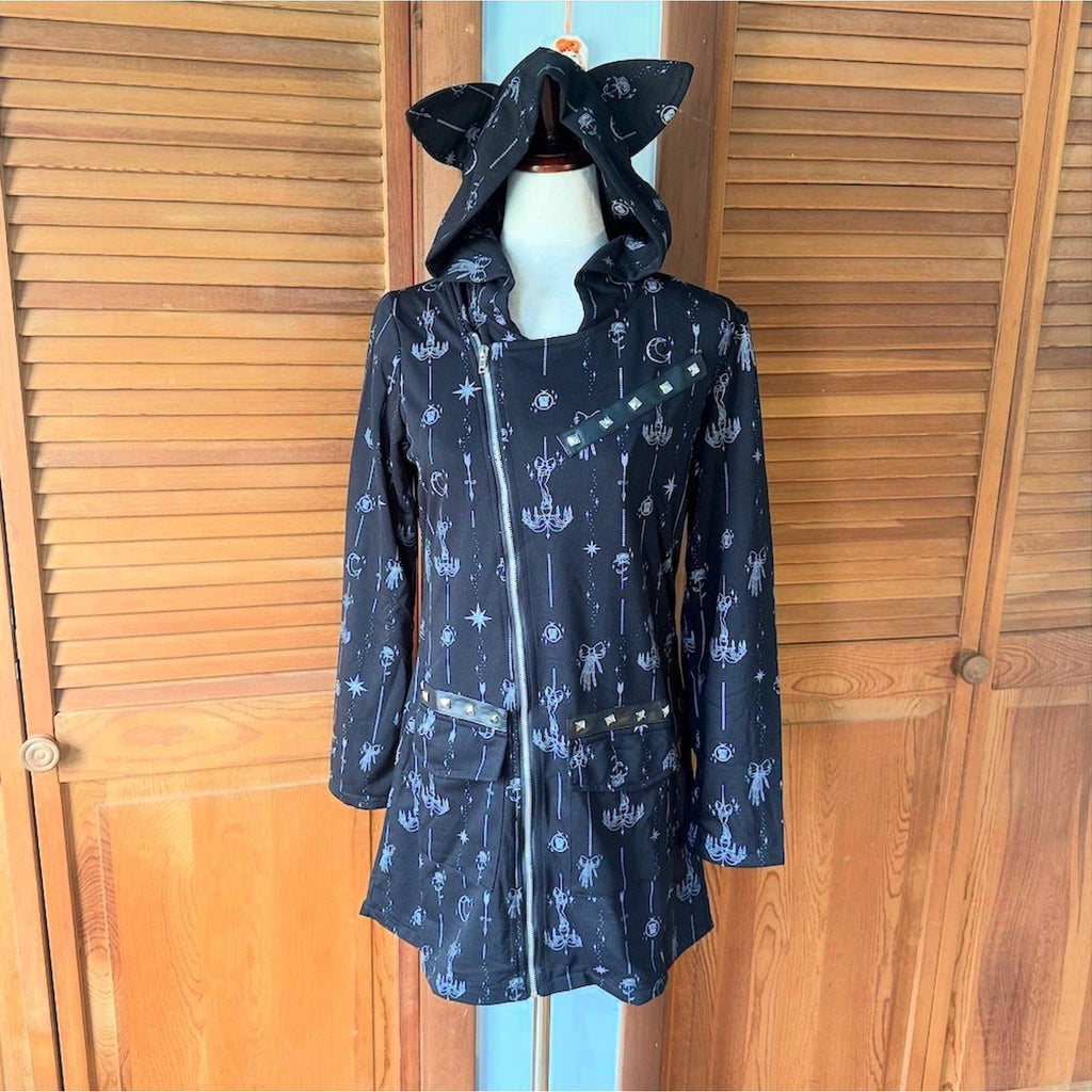J-fashion ACDC Rag Harajuku Punk Goth EGL Cat Ears Black & White Jacket S-M