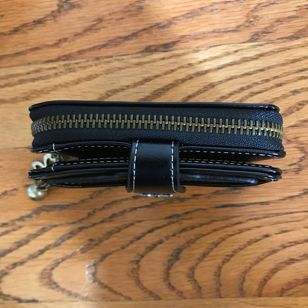 Goth Punk Lolita Visual Kei Steampunk Victorian Cross Zip Up Card Holder Wallet