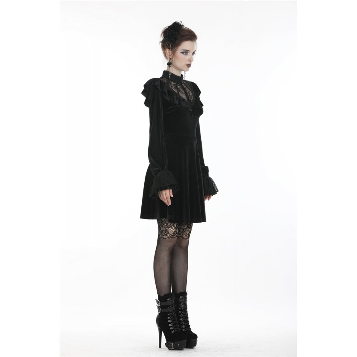 Dark In Love Gothic Lolita Victorian Vampire Black Velvet Yours Truly Dress