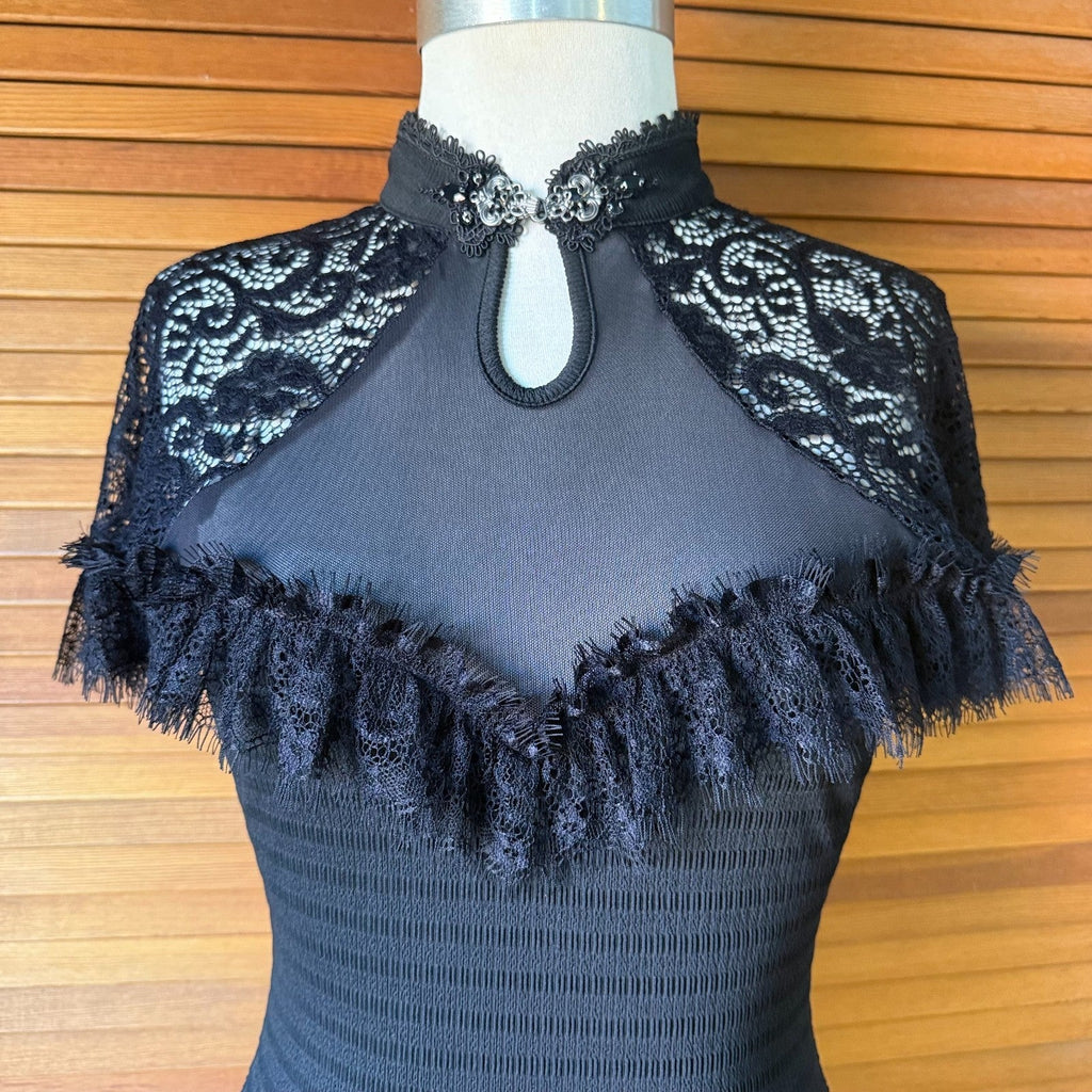 Devil Fashion Gothic Victorian Dark Cottage Black Birds of a Feather Soft Top