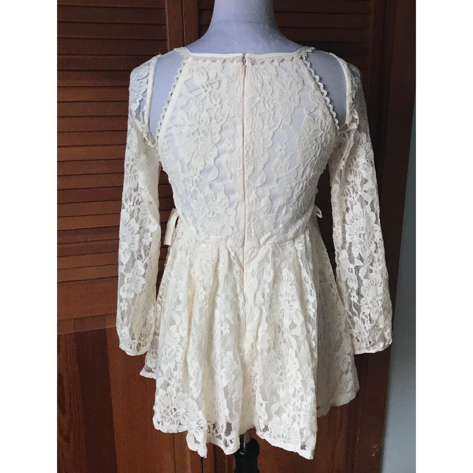 Liz Lisa Style J-fashion Dollcore Cottage Coquette Ivory White Lace Dress S
