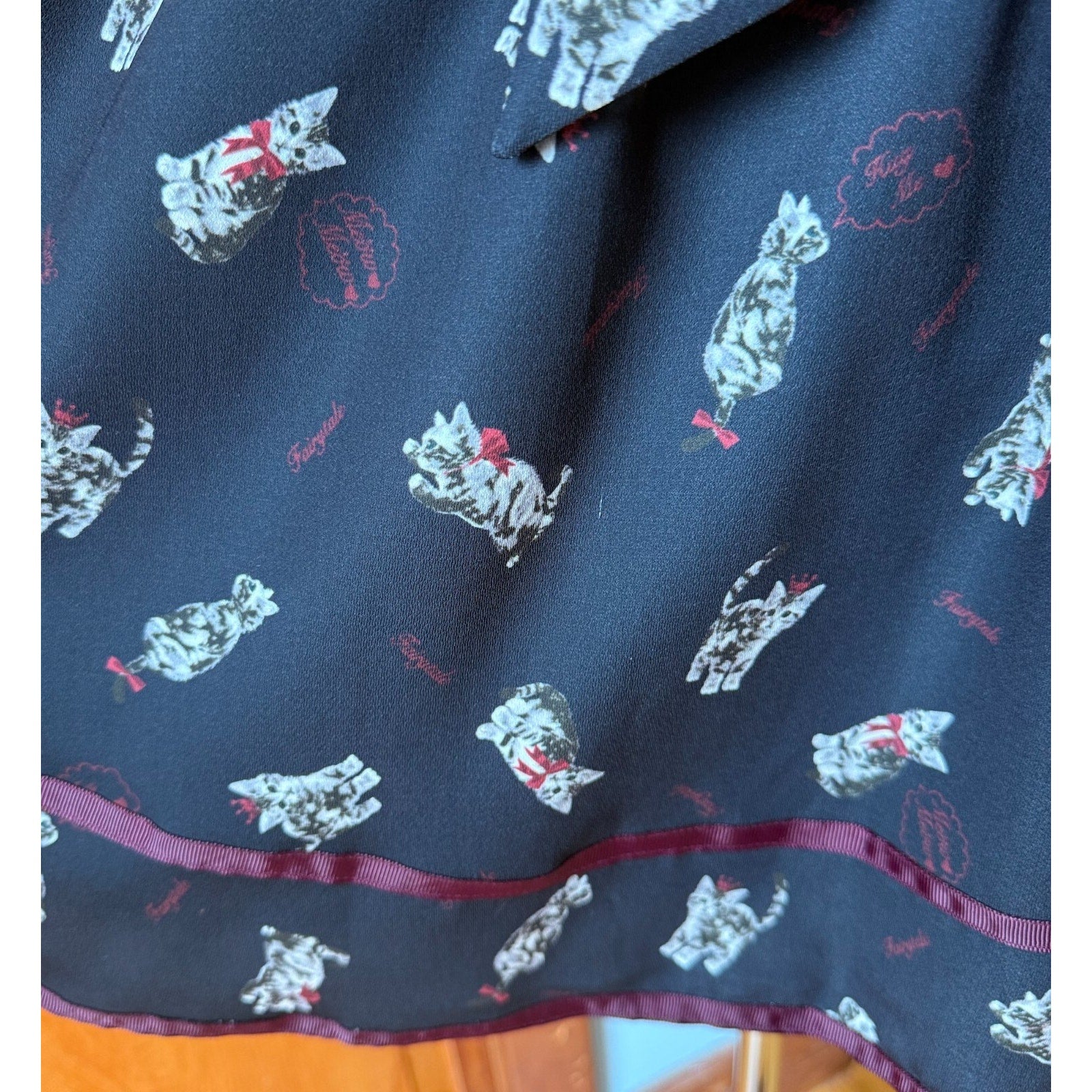 Ank Rouge J-fashion Kawaii Jirai Gyaru Himekaji Black Gray Cat Princess Dress M