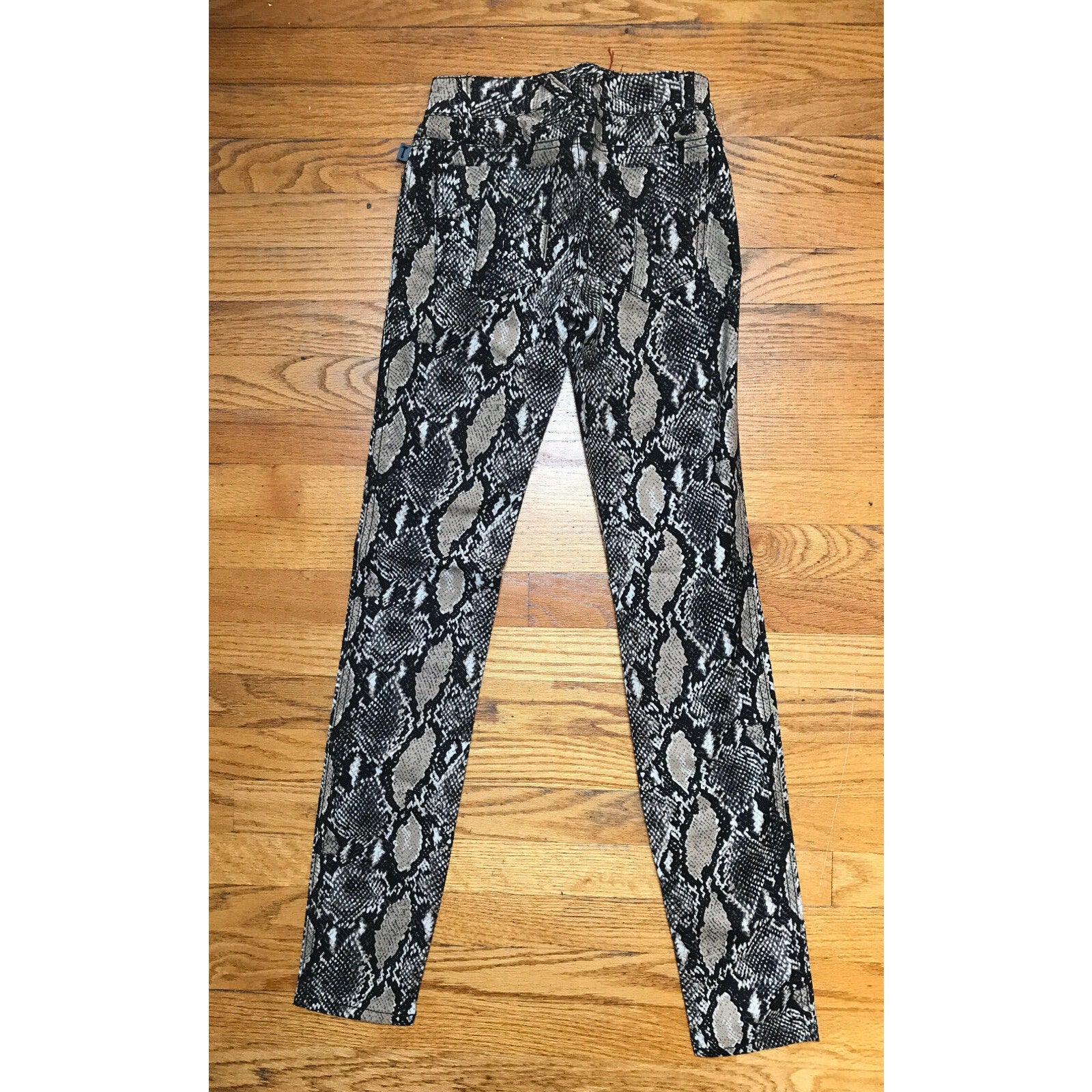 Tripp NYC Snakeskin Animal Print Narrow Leg Punk Goth Pants