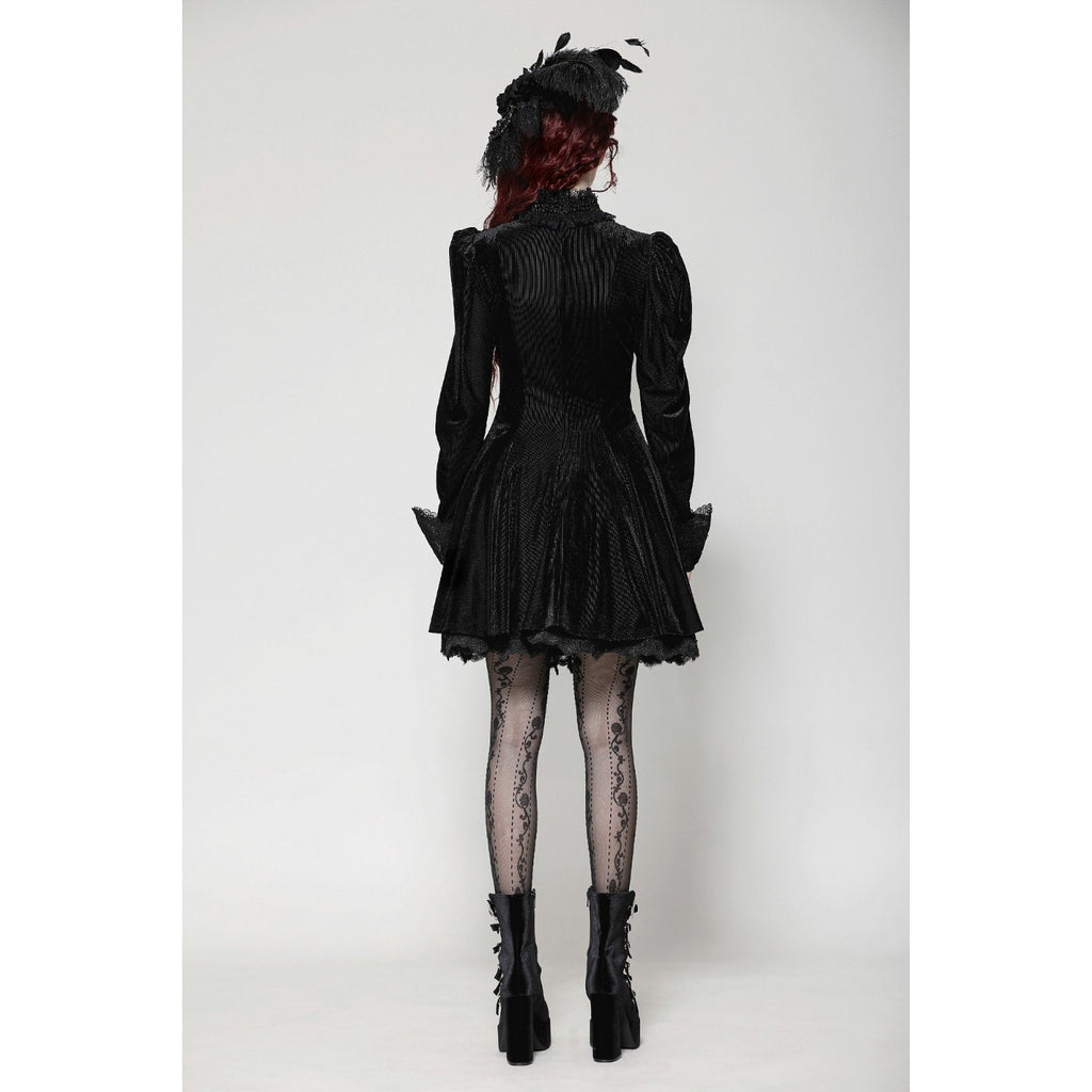 Dark In Love Gothic Victorian Lolita The Netherworld Black Velveteen Dress