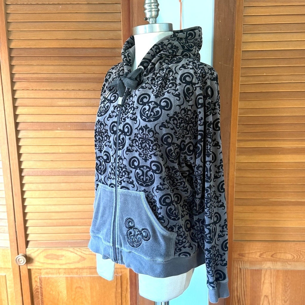 Disney Punk Goth Lolita The Evil Mouse Gray Black Hoodie Jacket 1X