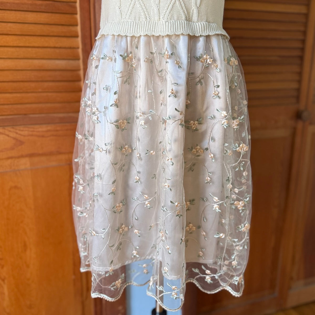 J-fashion Axes Femme Gyaru Fairycore Cottage Ivory Beige Dress M