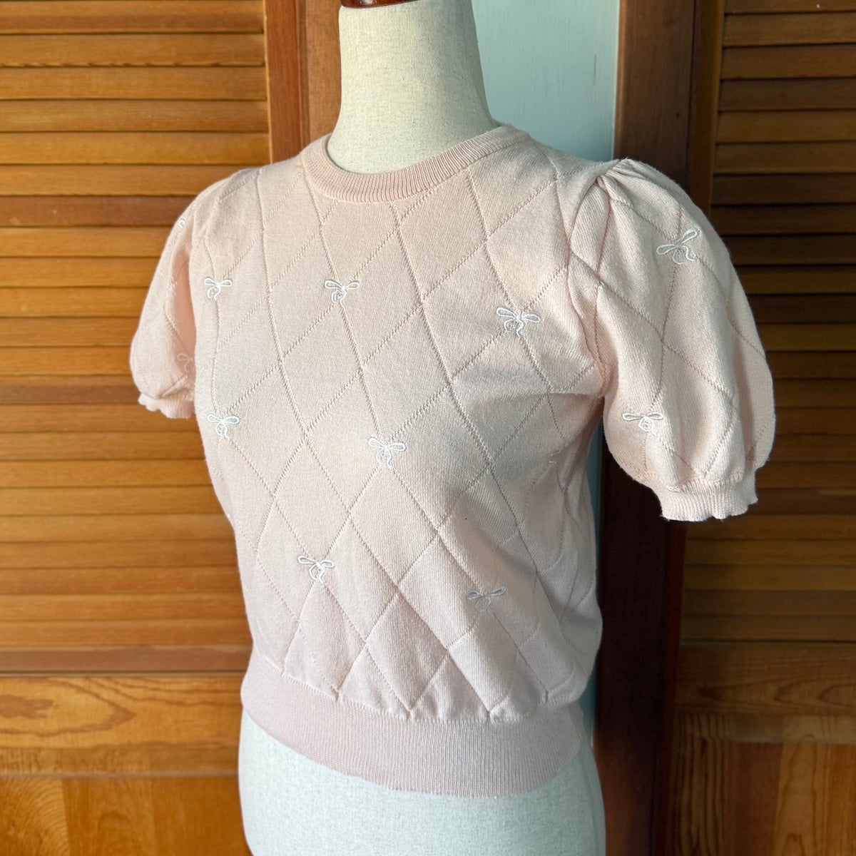 GRL J-Fashion Kawaii Harajuku Pink Bow Cropped Top S