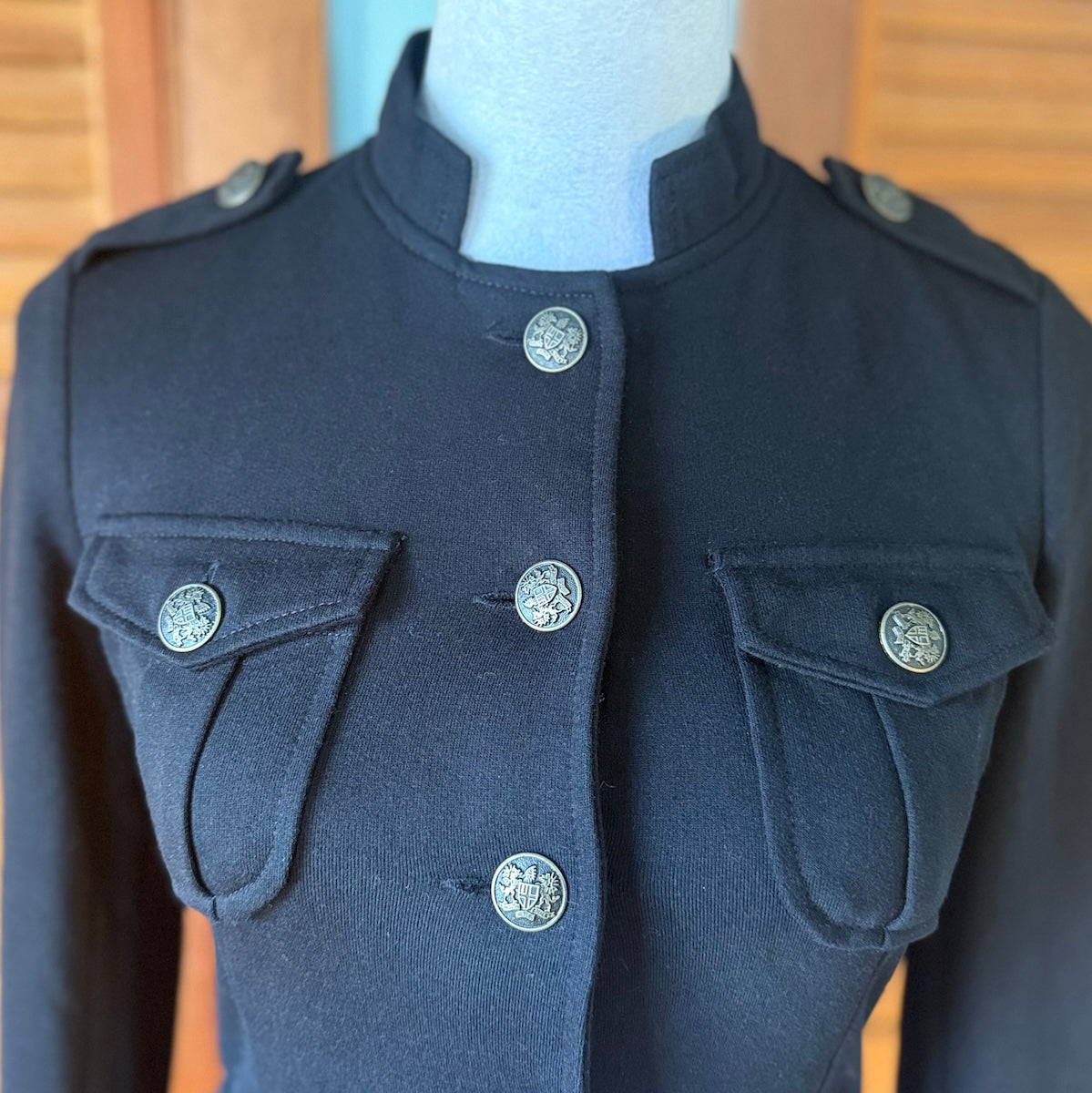 Goth Punk Steampunk EGL Casual Light Black Military Jacket S