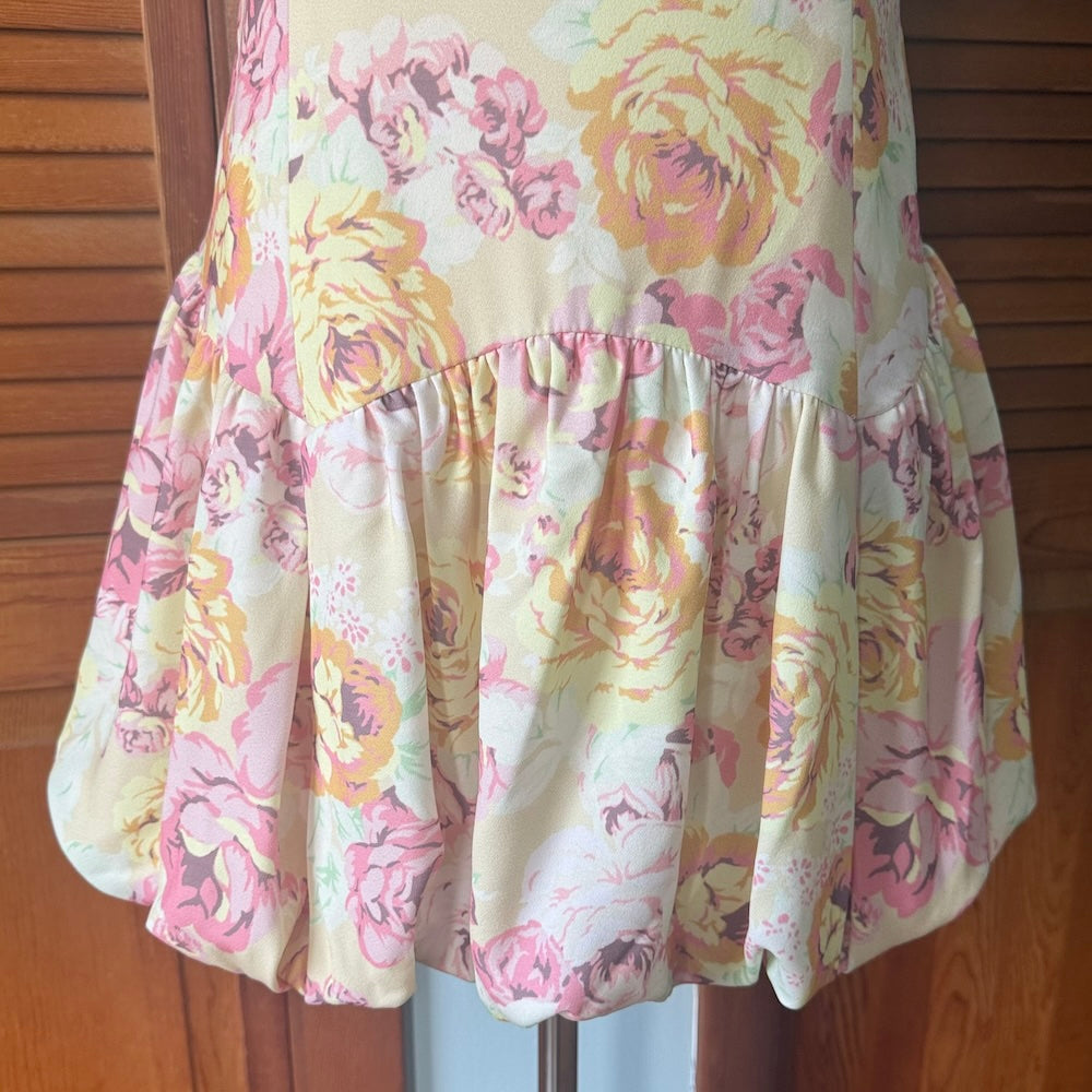 Liz Lisa J-fashion Jirai Kei Gyaru Harajuku Yellow Pink Rose Heart Dress XS