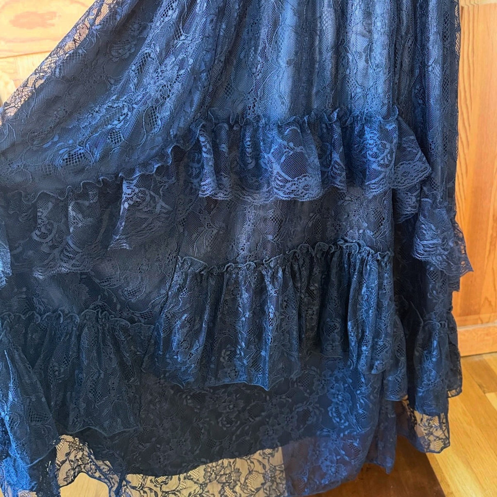 Dark in Love Gothic Victorian Vampire Vkei Black Lace & Ruffle Skirt XS-XL