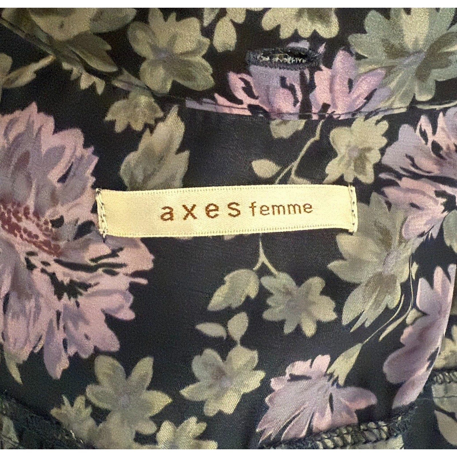 Axes Femme Kawaii Midnight Chrysanthemum Jirai Purple Black Dress M-L
