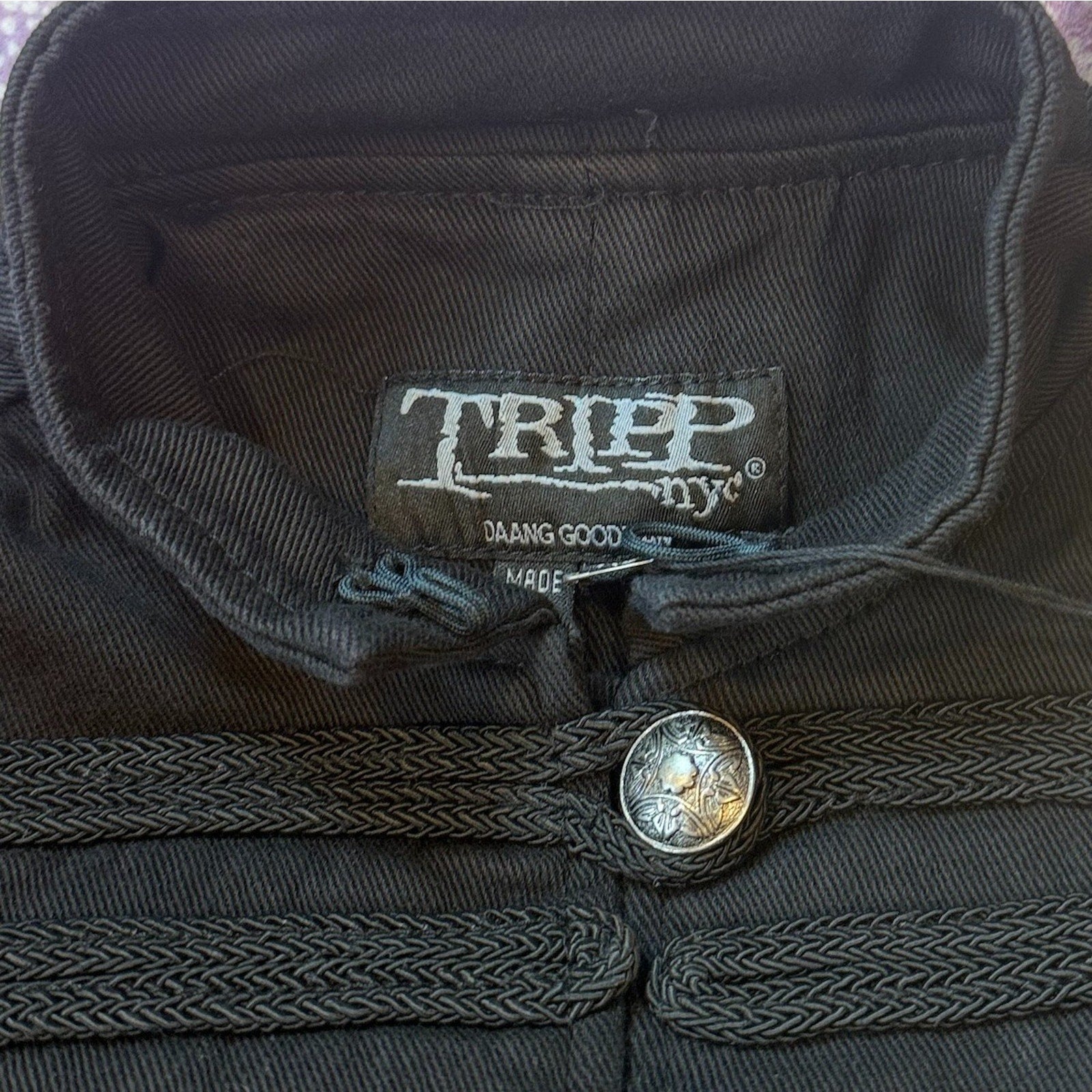 Tripp NYC Goth Punk Steampunk Victorian Vampire Vkei Military Y2K Long Jacket XS