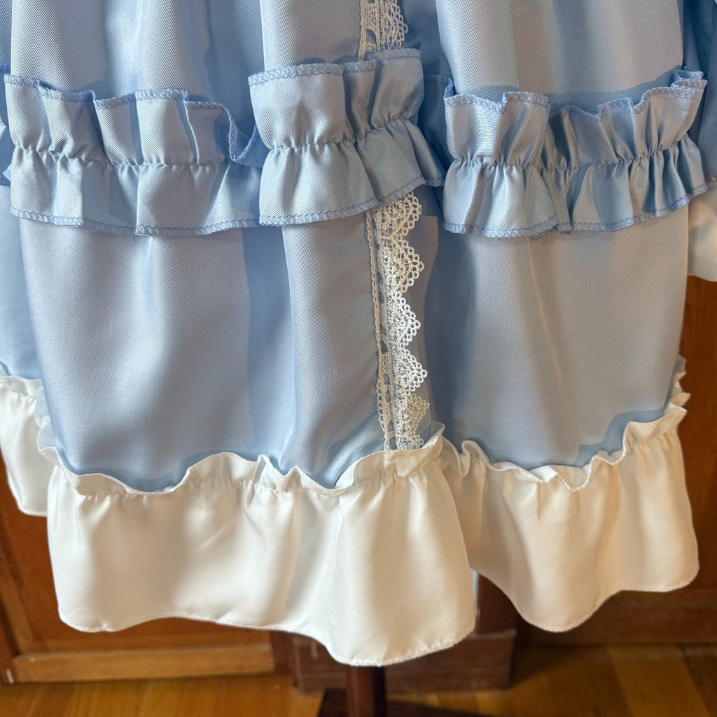 Dollcore EGL Lolita Blue White Bear Plushie Alice in Wonderland Costume + Petti