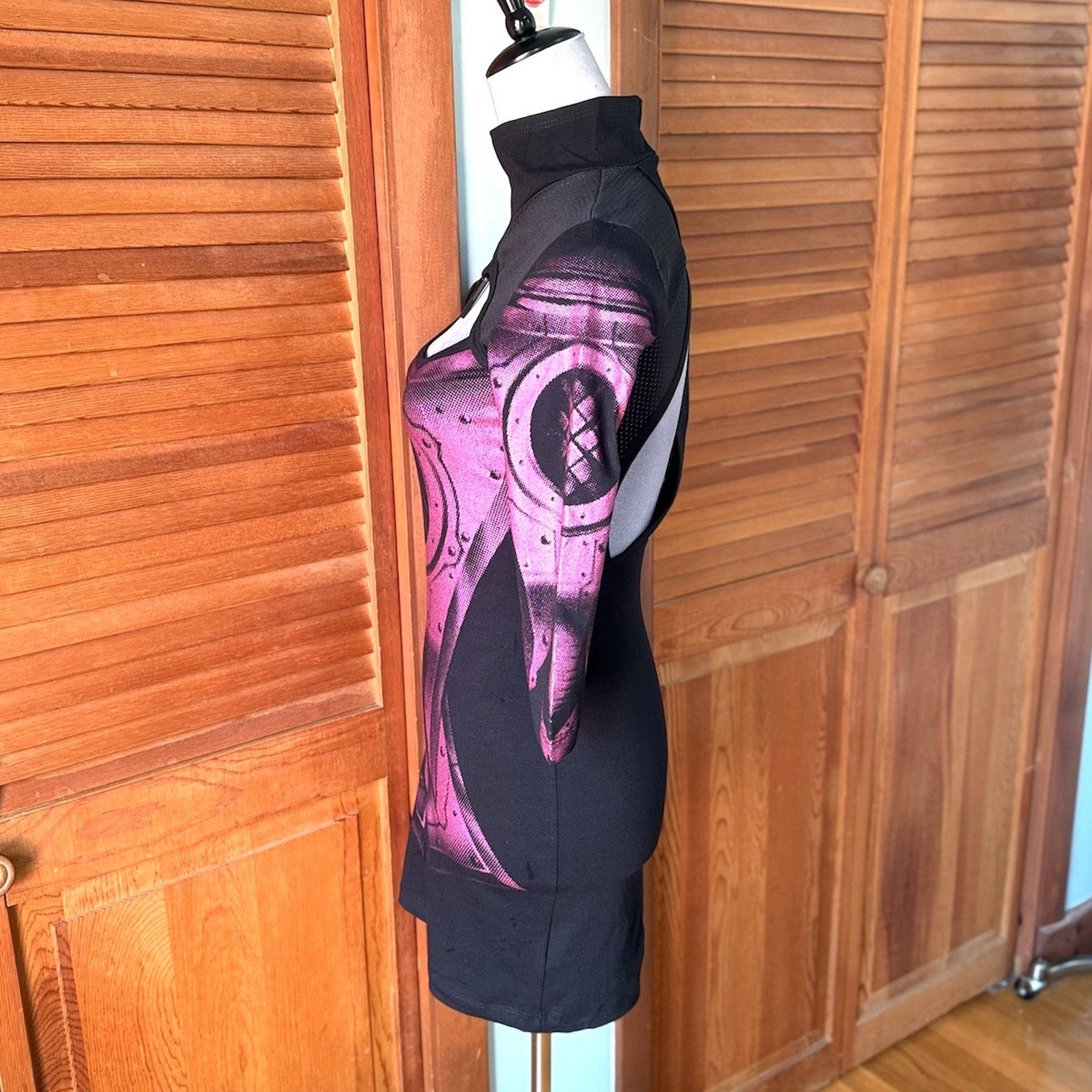 Vintage Lip Service Hyper Intelligence Cyber Goth Industrial Purple Dress