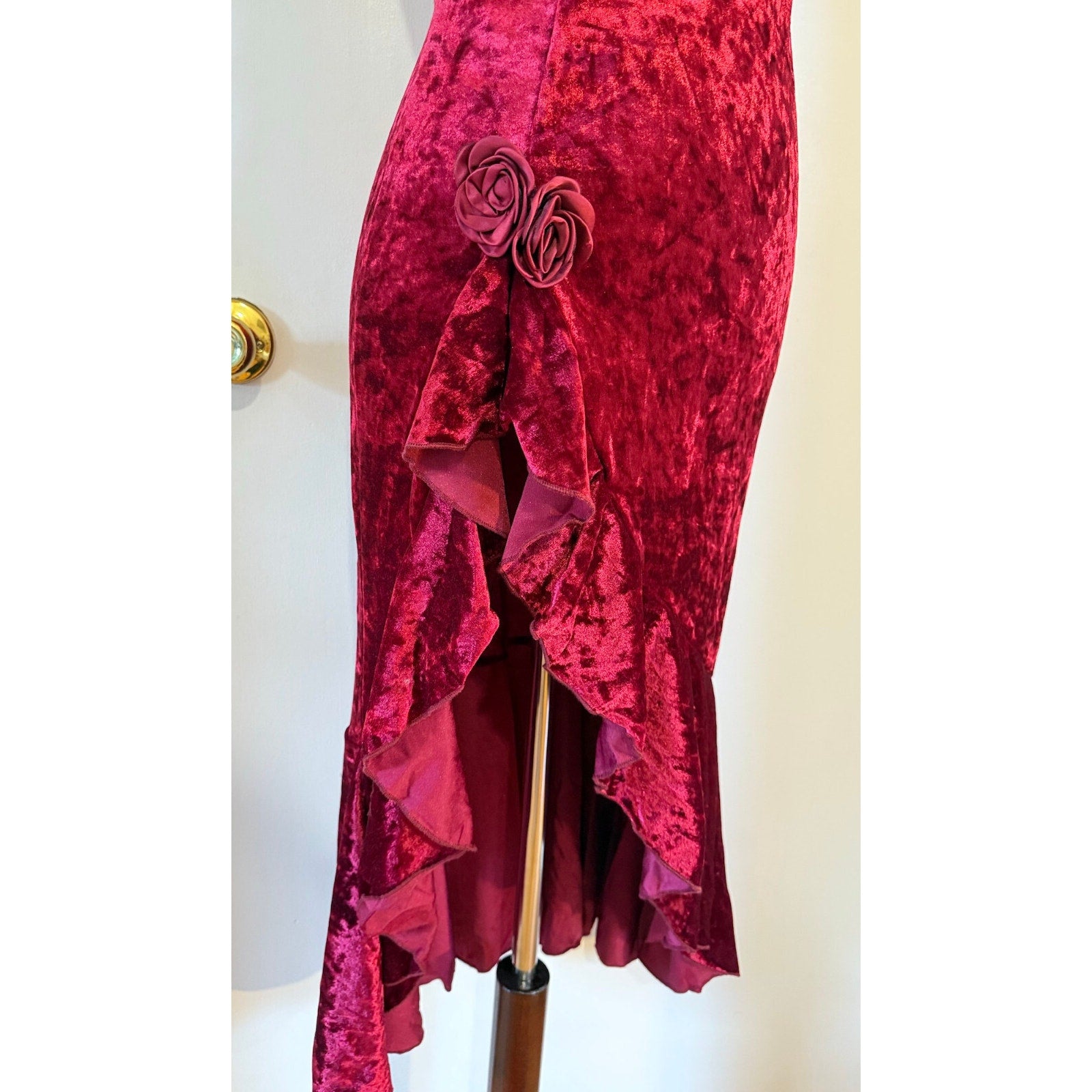 Gothic Victorian Vampire Bites & Roses Blood Red Velvet Dress