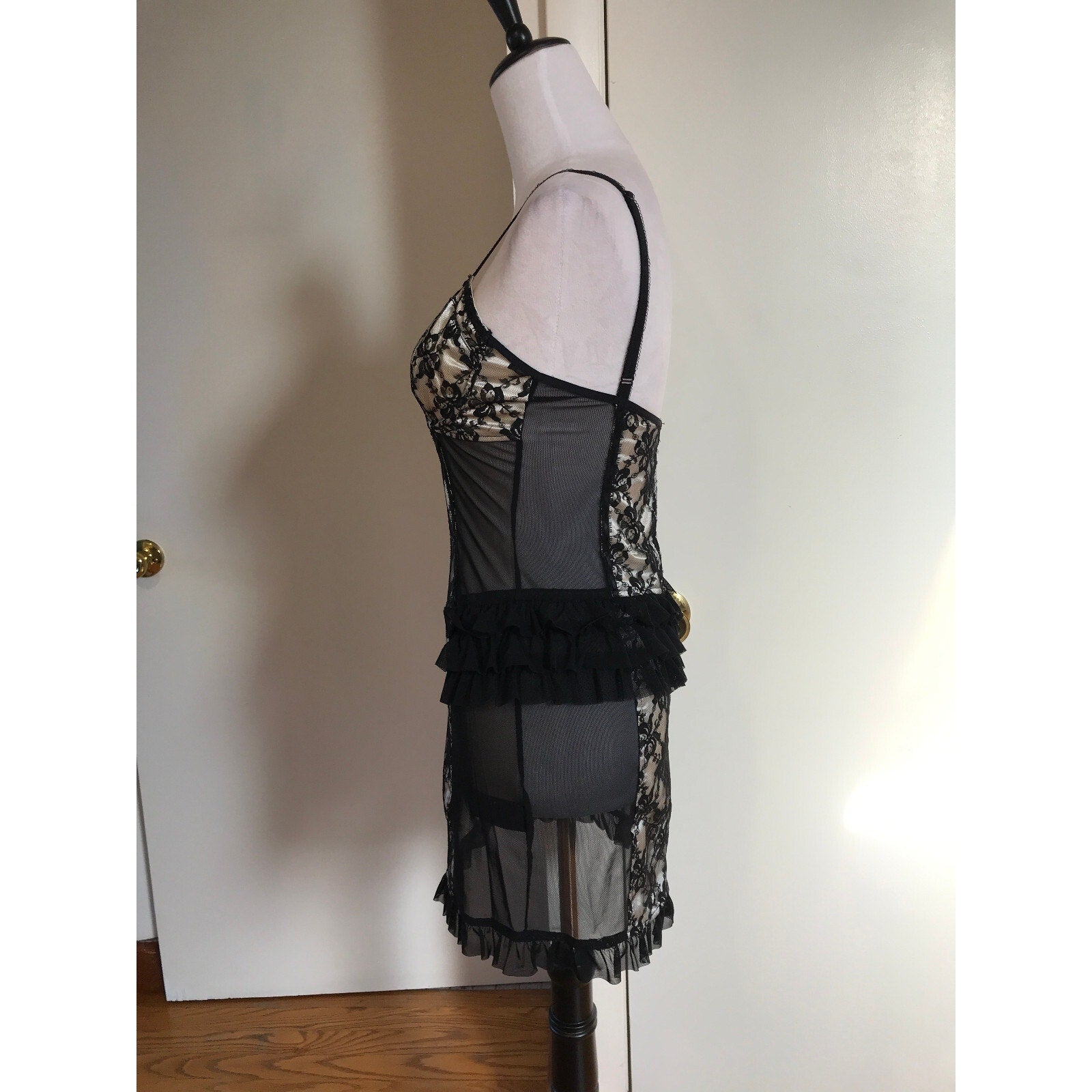 Lip Service Vintage Vaudeville Vamps Gothic Victorian Lace & Mesh Dress