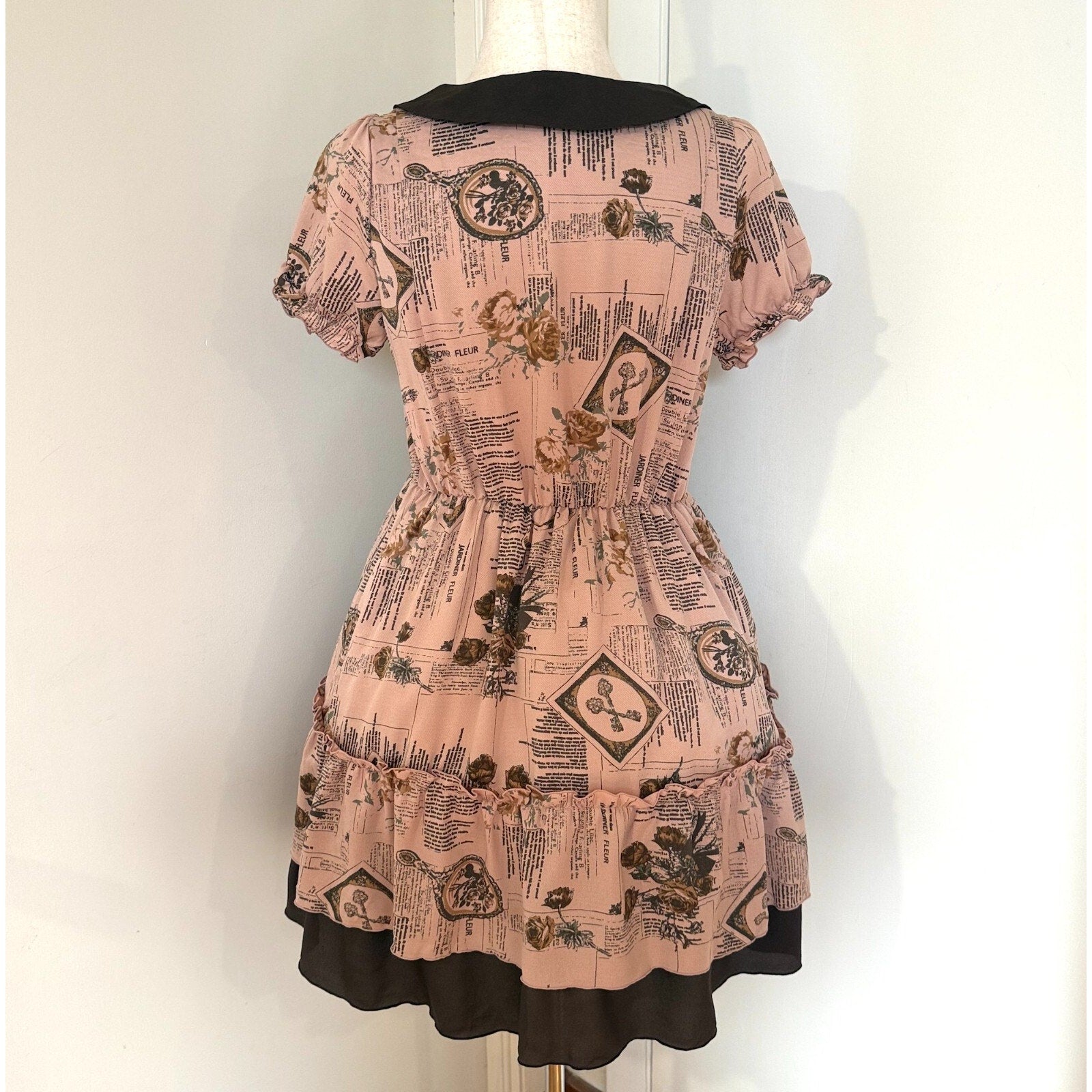 Axes Femme Victorian J-fashion Kawaii Jirai Himekaji French Poetry Pink Dress M