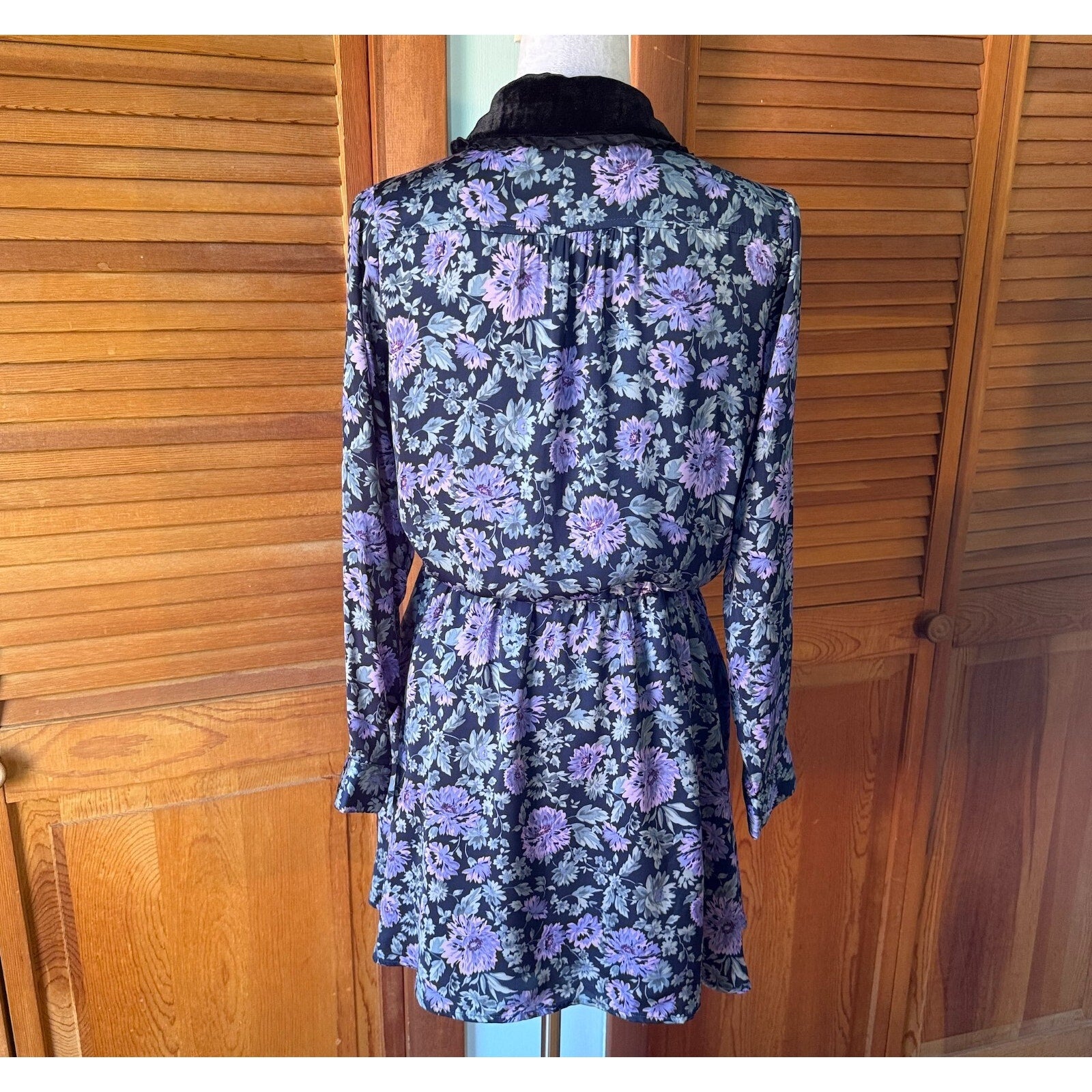Axes Femme Kawaii Midnight Chrysanthemum Jirai Purple Black Dress M-L
