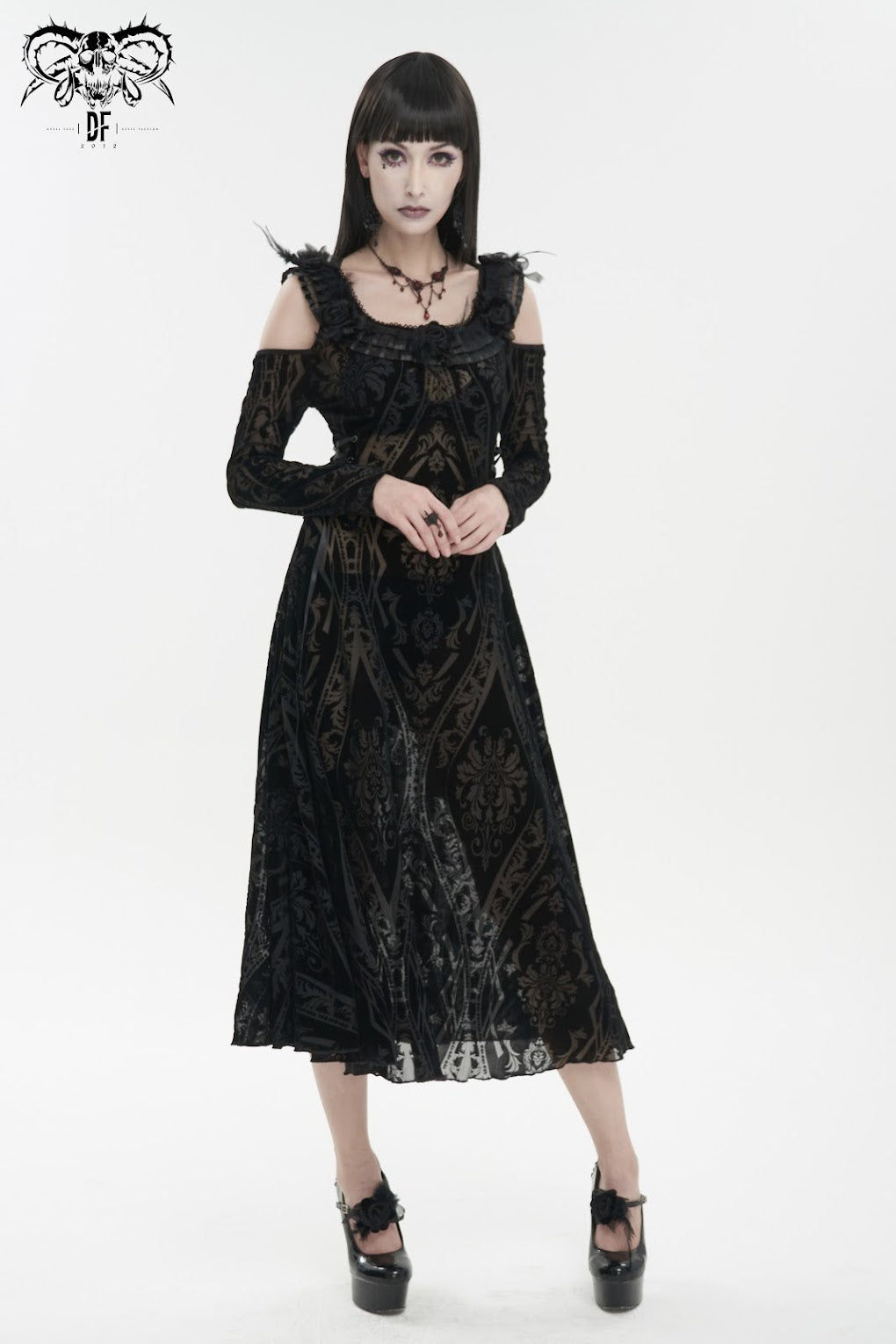 Devil Fashion Etherial Efflorescence Gothic Victorian Dark Fairycore Dress