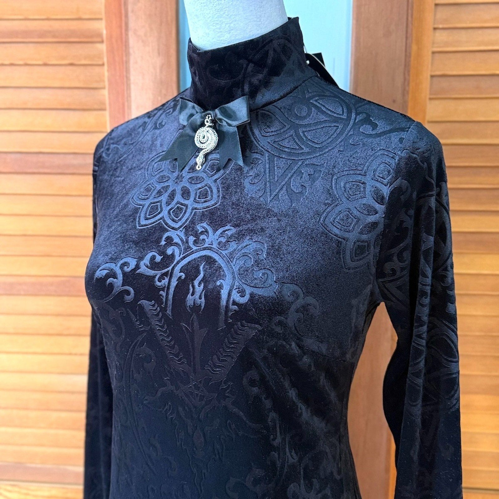 Killstar Gothic Witchcore Black Velvet Snake Charmer Blasphemia Dress XS