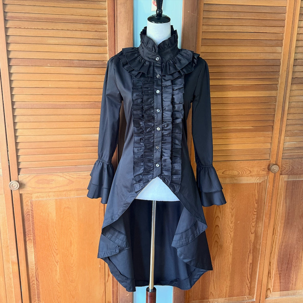 ACDC Rag Gothic Lolita EGL Victorian Vampire Aristocrat Black Jacket Shirt OS
