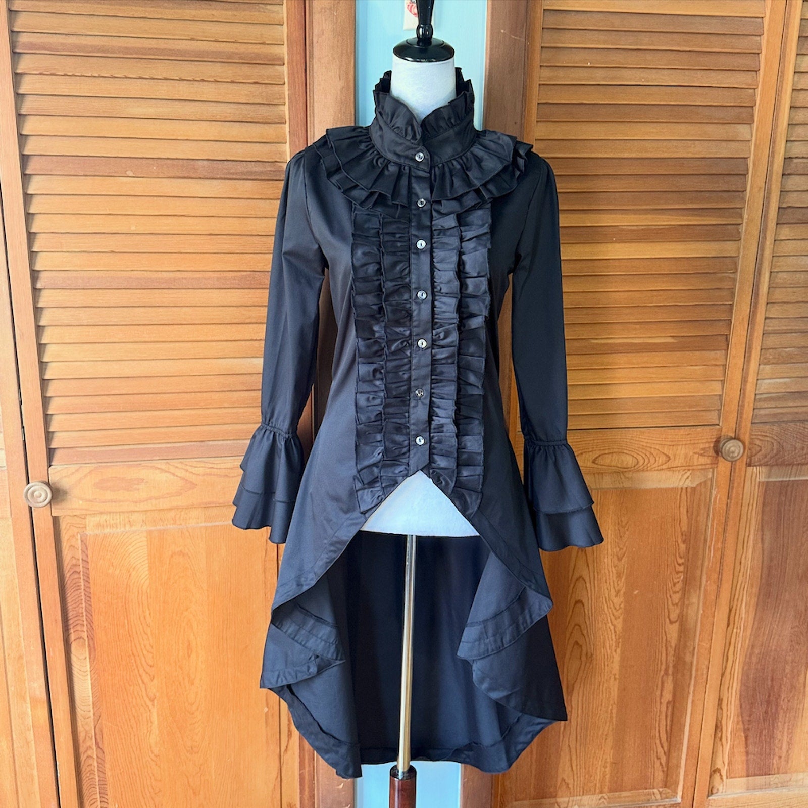 ACDC Rag Gothic Lolita EGL Victorian Vampire Aristocrat Black Jacket Shirt OS
