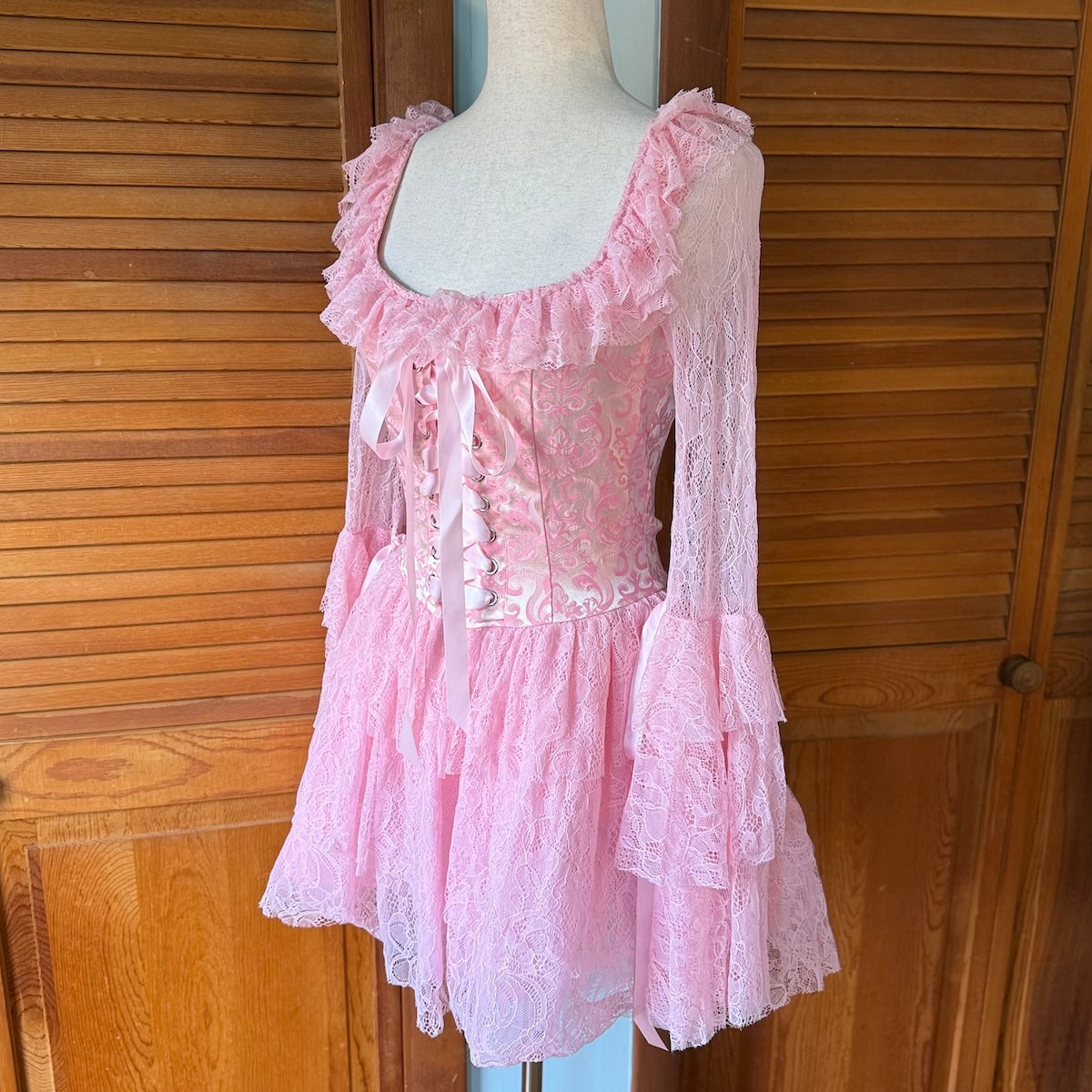Dolls Kill Pastel Goth Victorian Marie Antoinette They'll Eat Cake Pink Dress