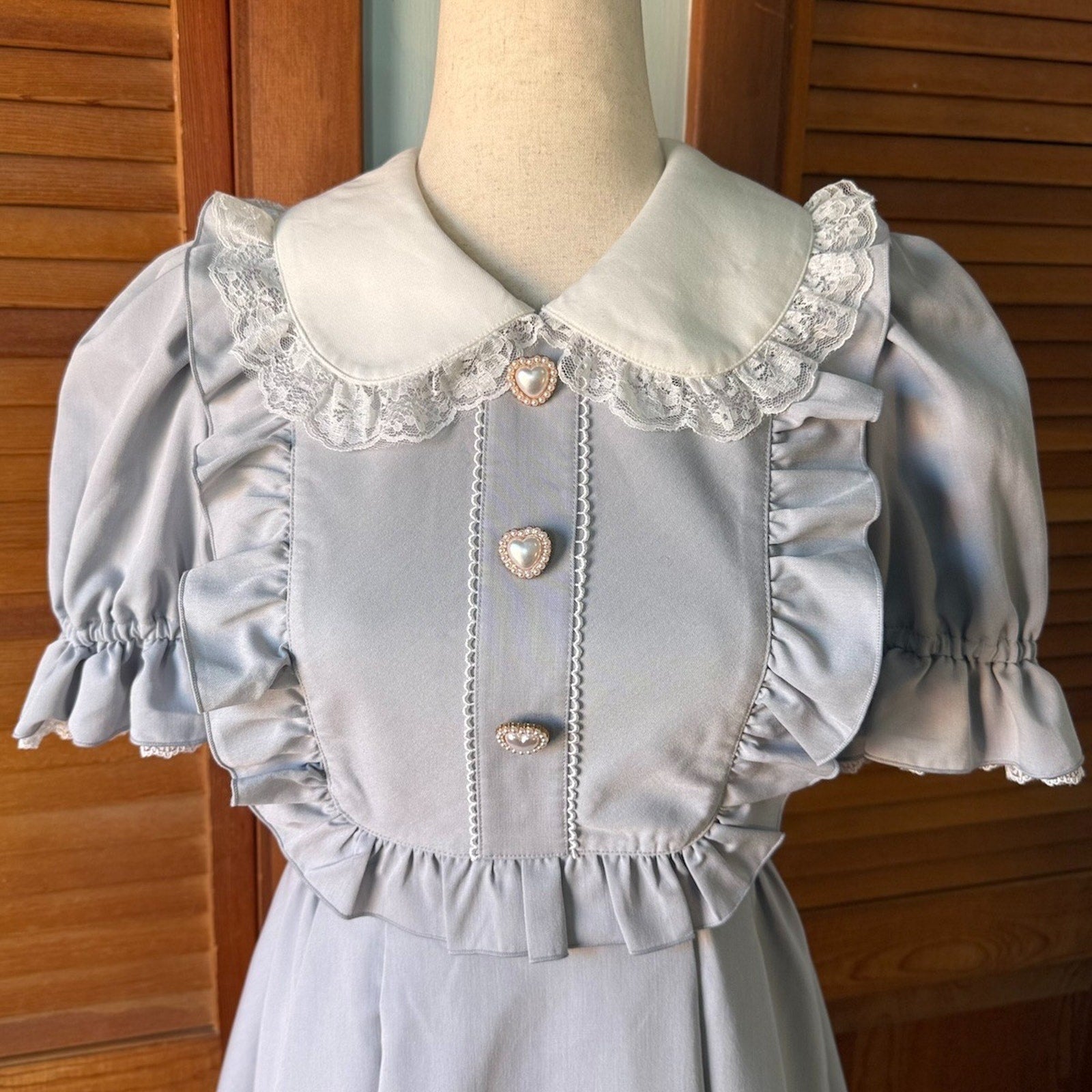 Secret Honey J-fashion Gyaru Jirai Kei Ryosangata Harajuku Gray Dress w/ Bow M