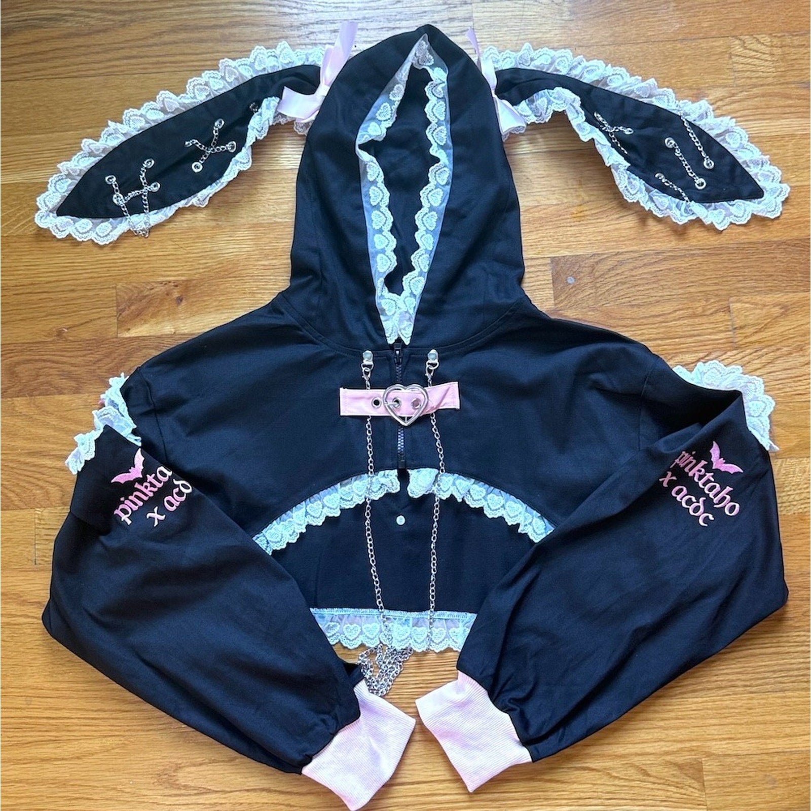 ACDC Rag J-Fashion Gyaru EGL Punk Bunny Heart Cross Bows Hoodie Jacket