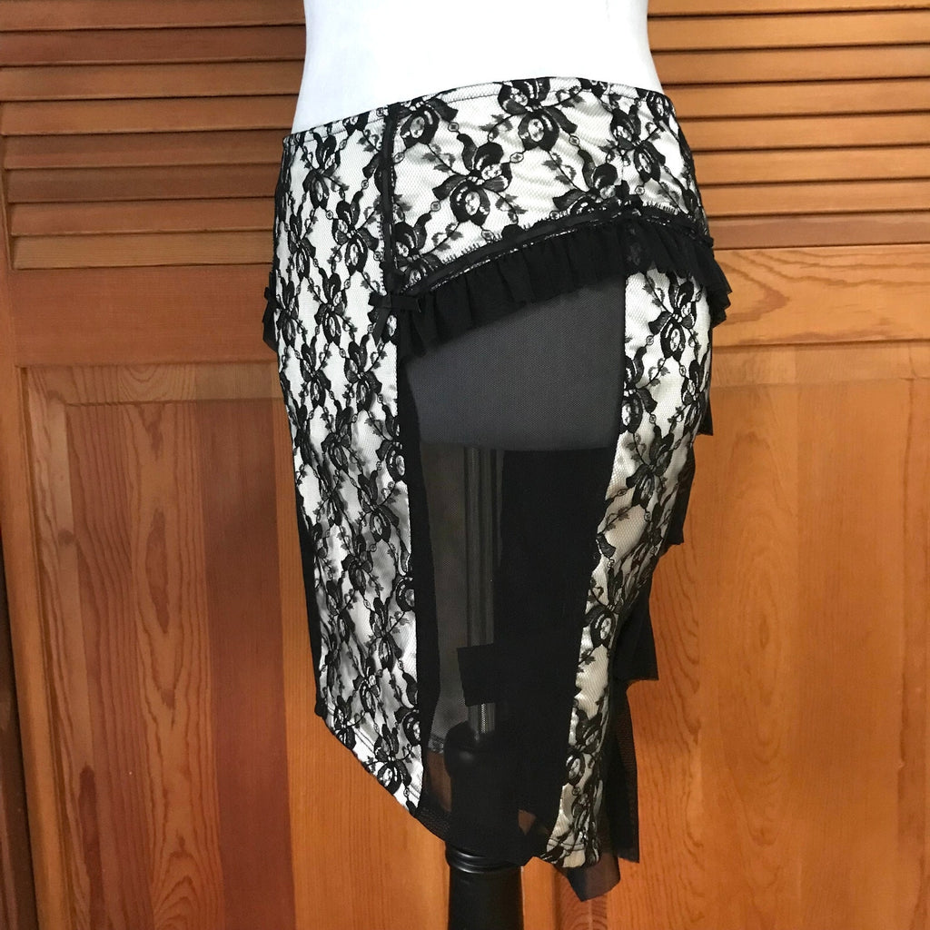 Vintage Lip Service Vaudeville Vamps Gothic Victorian Coquette Ivory Skirt