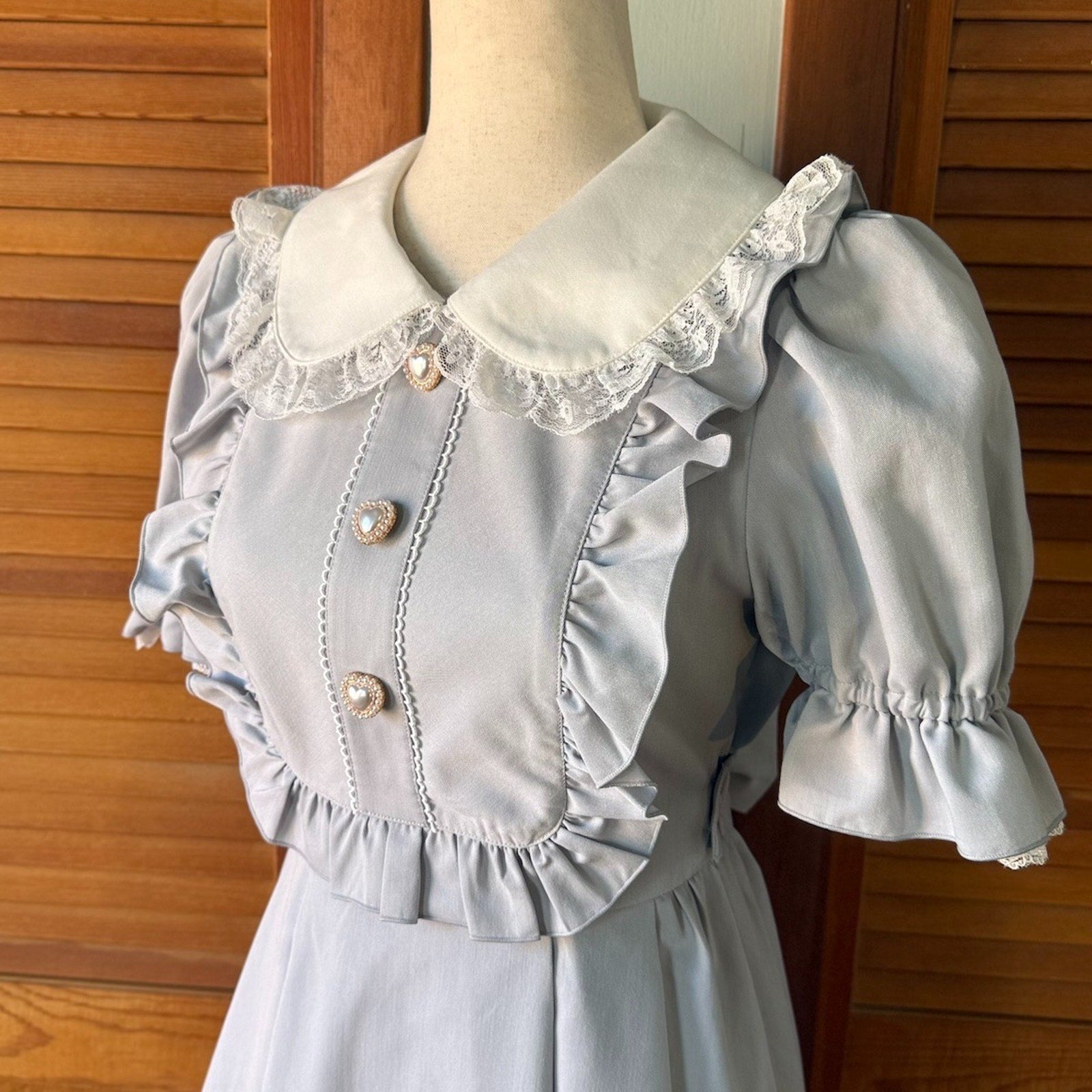 Secret Honey J-fashion Gyaru Jirai Kei Ryosangata Harajuku Gray Dress w/ Bow M