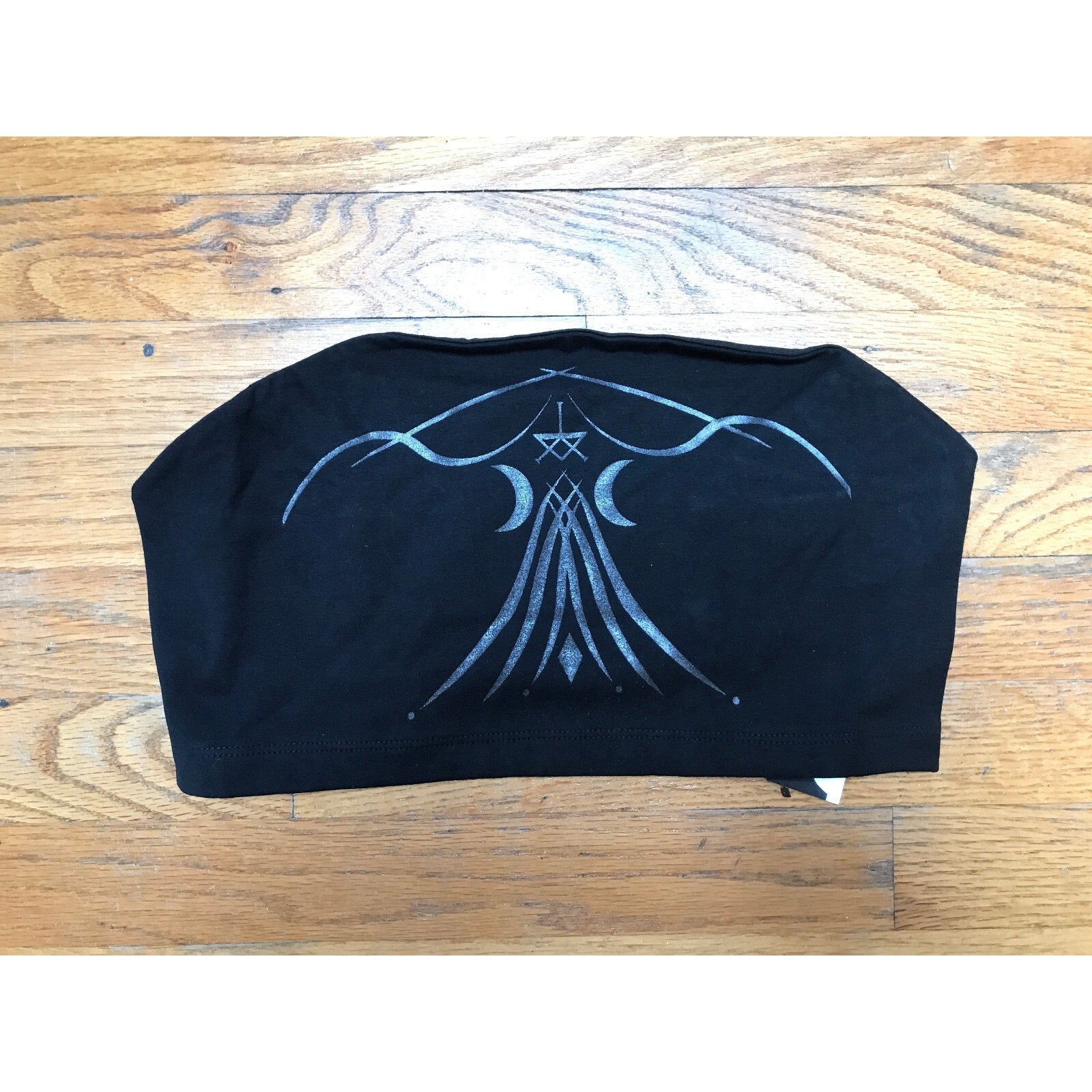 Lip Service Millennium Moon Goth Punk Cyber Tribal Goth Boob Top Black/Black XL