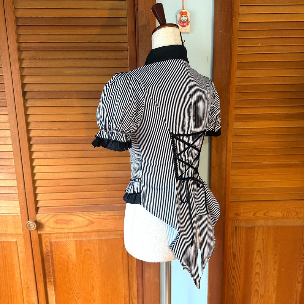 Dark In Love Gothic Lolita Victorian EGL Vkei Steampunk Jabot Shirt Blouse