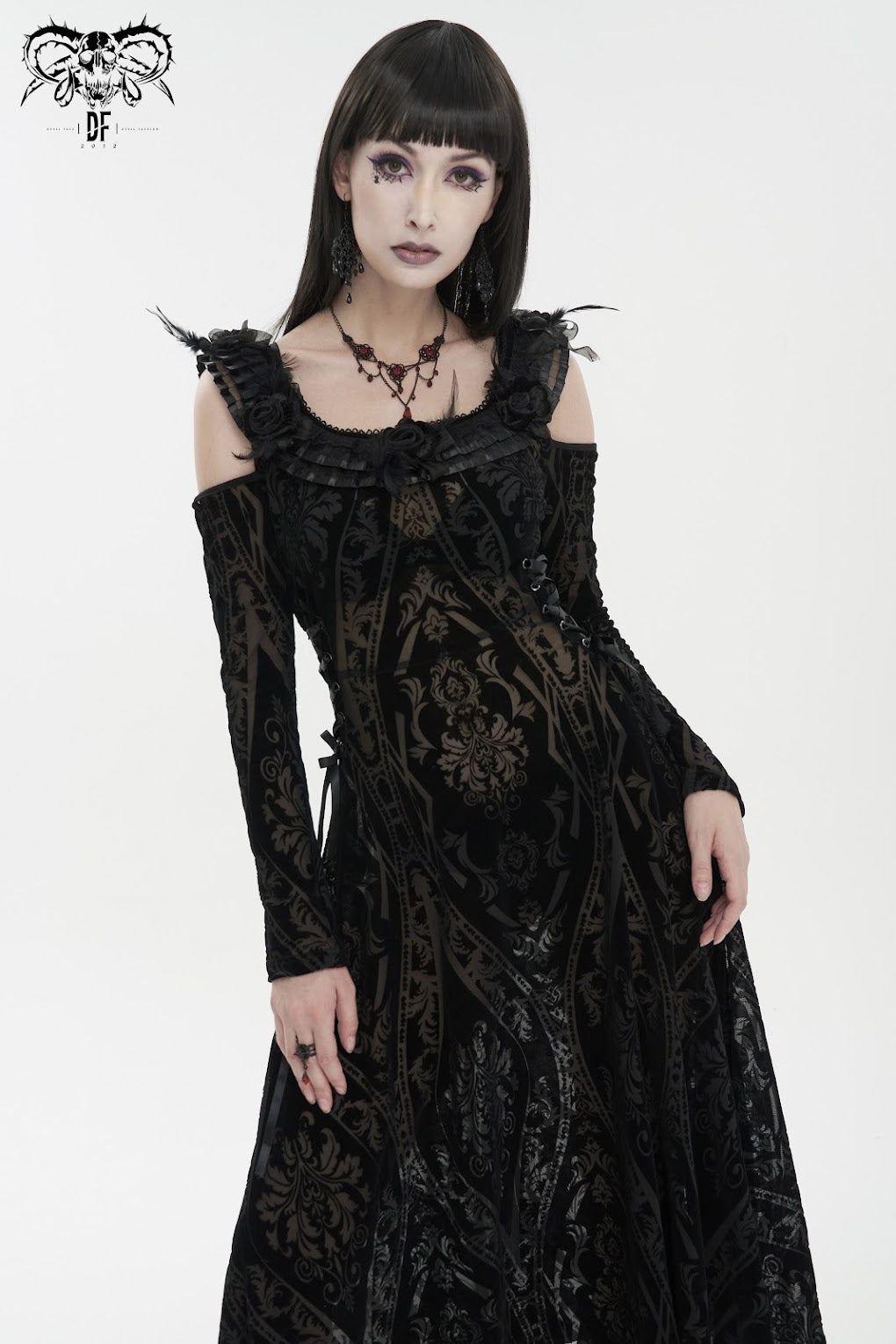 Devil Fashion Etherial Efflorescence Gothic Victorian Dark Fairycore Dress