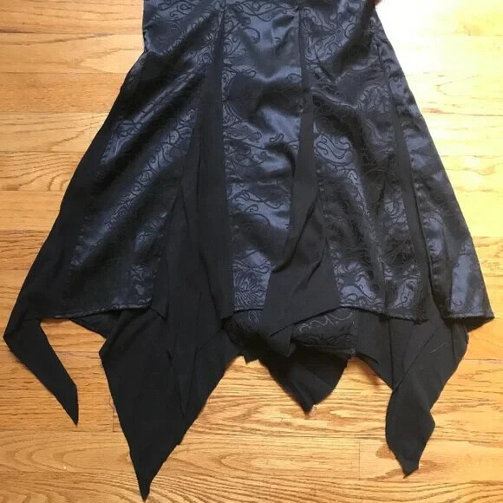 Vintage Lip Service Exit to Eden Gothic Victorian High Waist Black Skirt XS