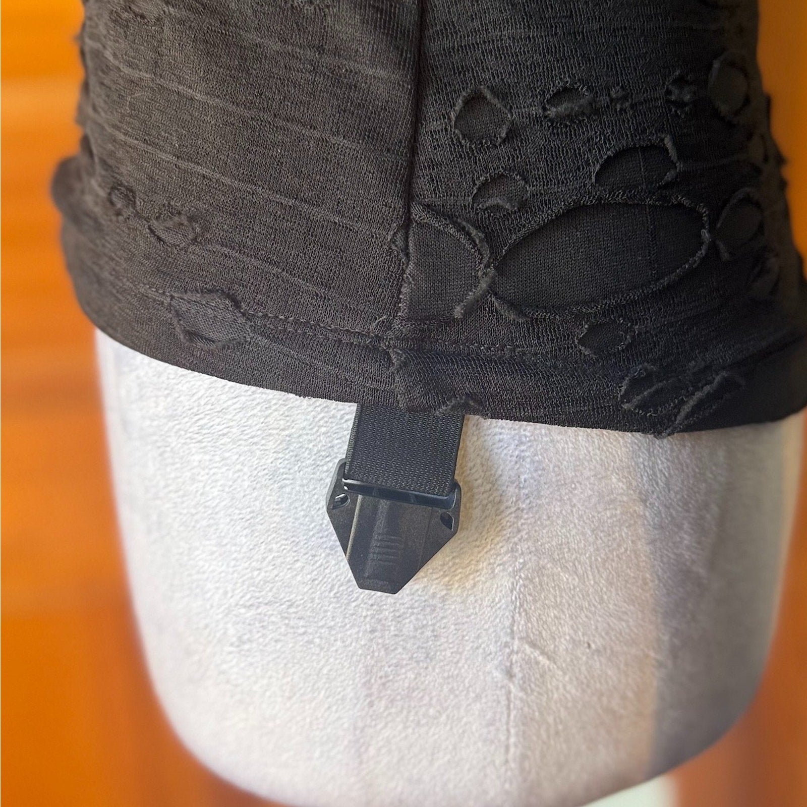 Vintage Lip Service Goth Punk Steampunk Cyber Sniper Black Hooded Top XS