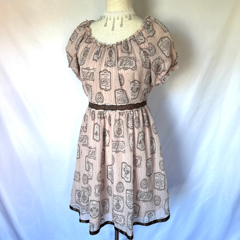 Axes Femme Poetique J-fashion Victorian Chocolat de Paris Pink Dress M