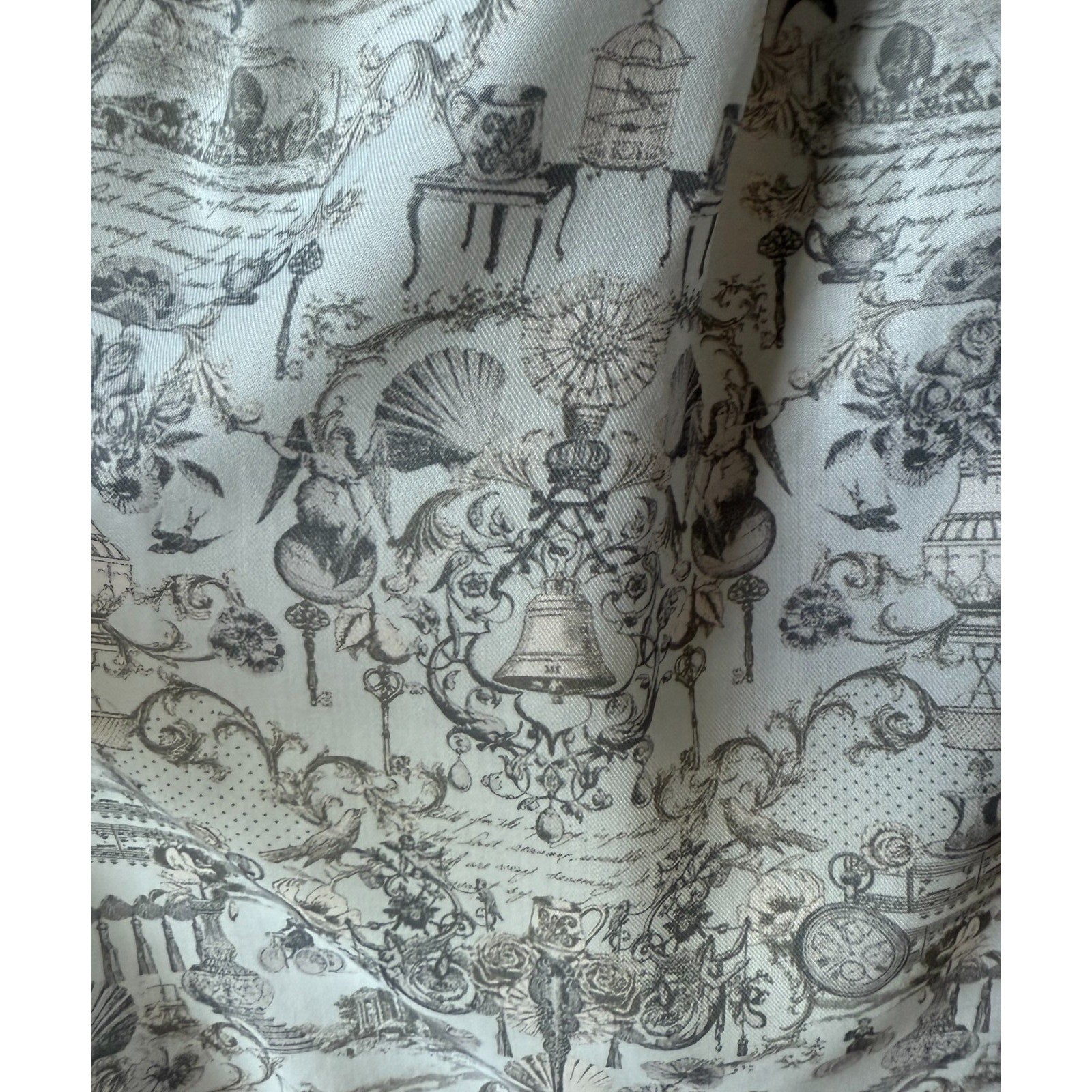 Axes Femme EGL J-fashion Kawaii Gyaru Victorian Print Steampunk Gray Dress M