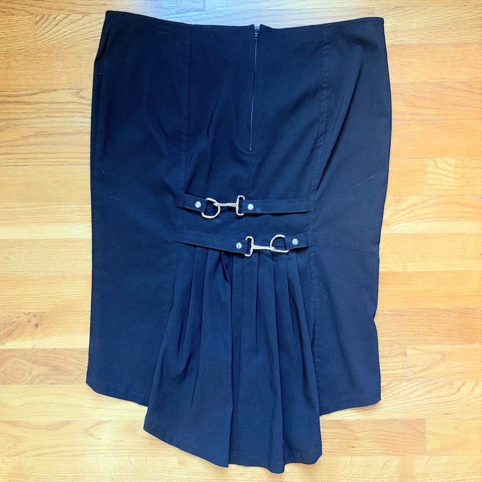 Vintage Lip Service Gangsta Pranksta Goth Punk Y2K Carabiner Black Skirt XL