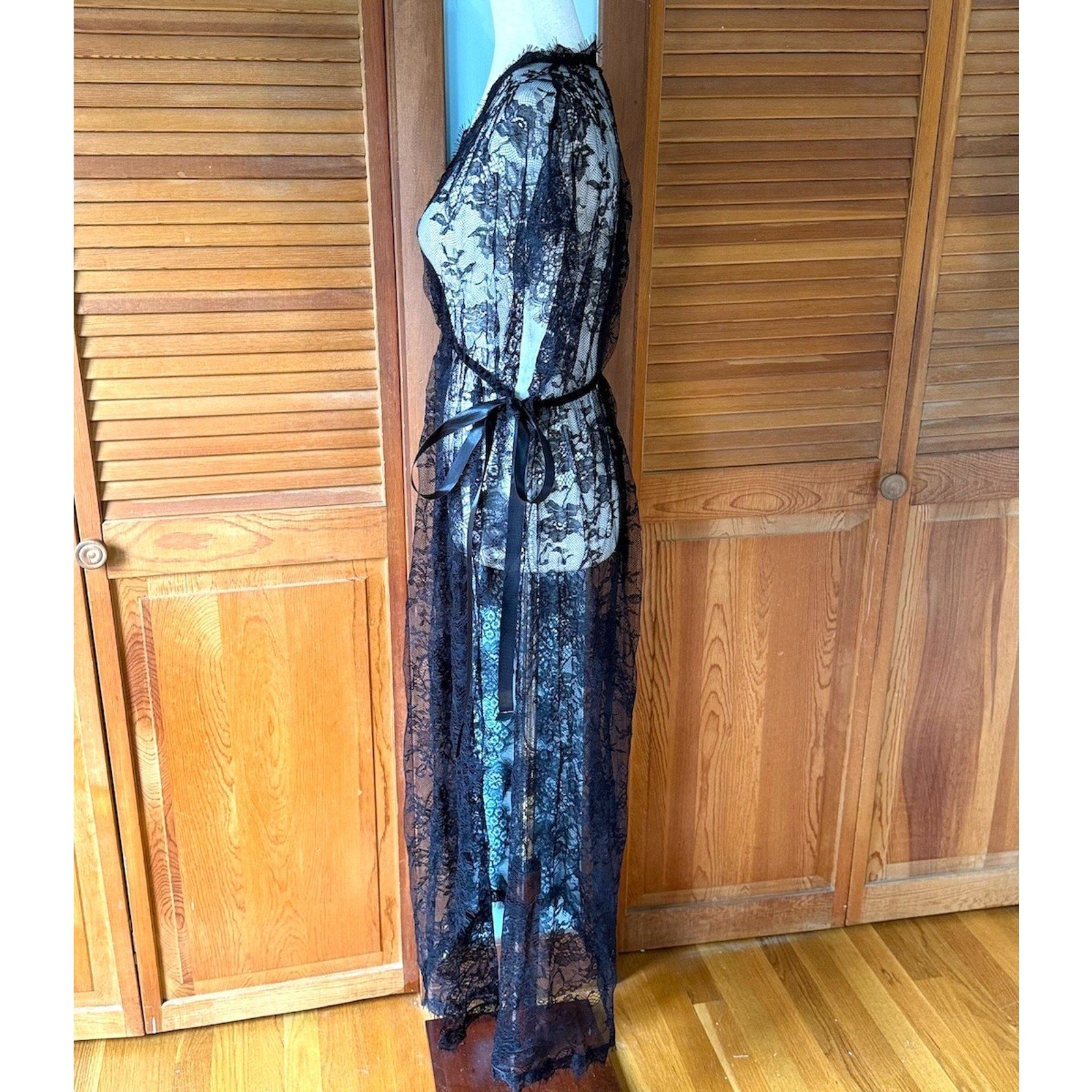 Gothic Victorian Coquette Balletcore Black Lace Overdress Dress Cover S-XXL