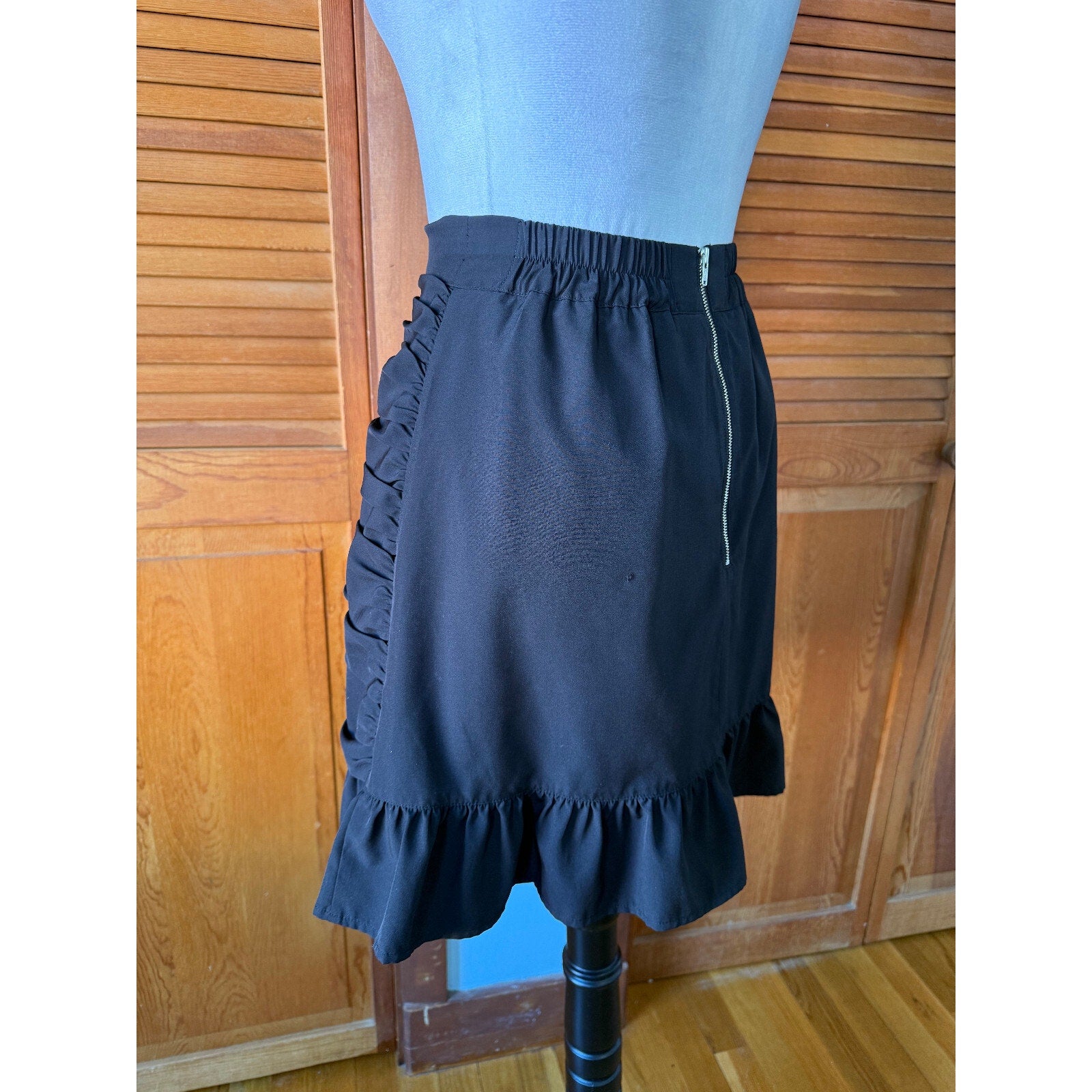Ank Rouge Gothic Lolita EGL Jfashion Gyaru Jirai Kawaii Black Gathered Skirt M