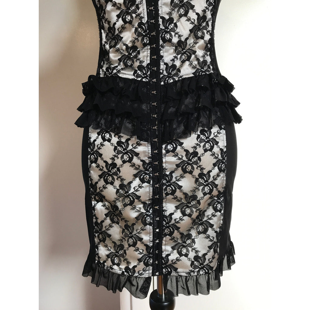 Lip Service Vintage Vaudeville Vamps Gothic Victorian Lace & Mesh Dress